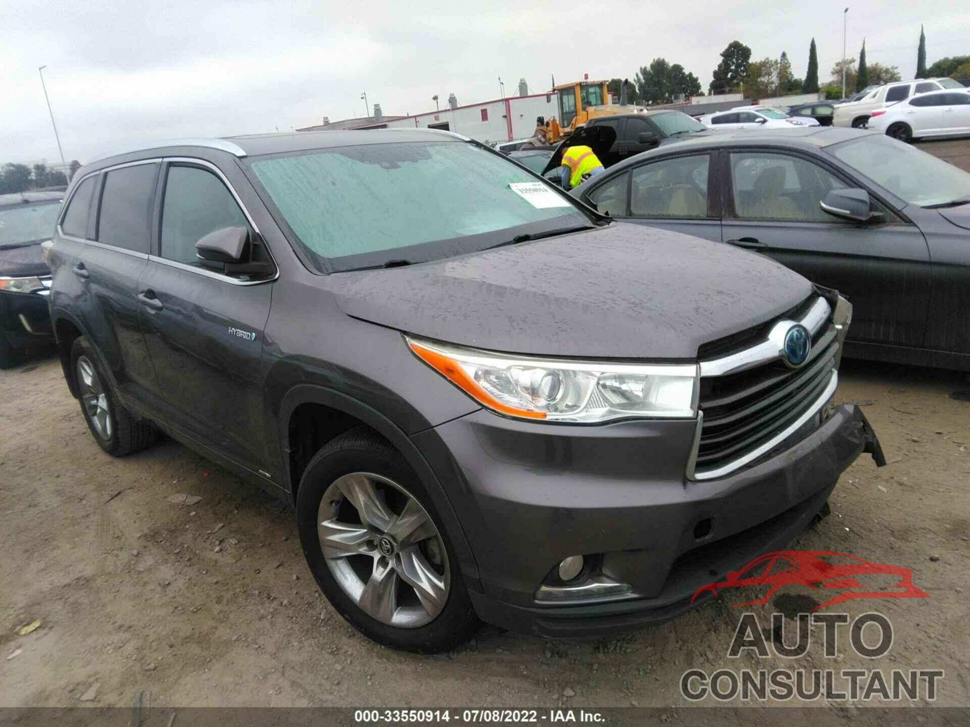 TOYOTA HIGHLANDER HYBRID 2016 - 5TDDCRFH2GS018517