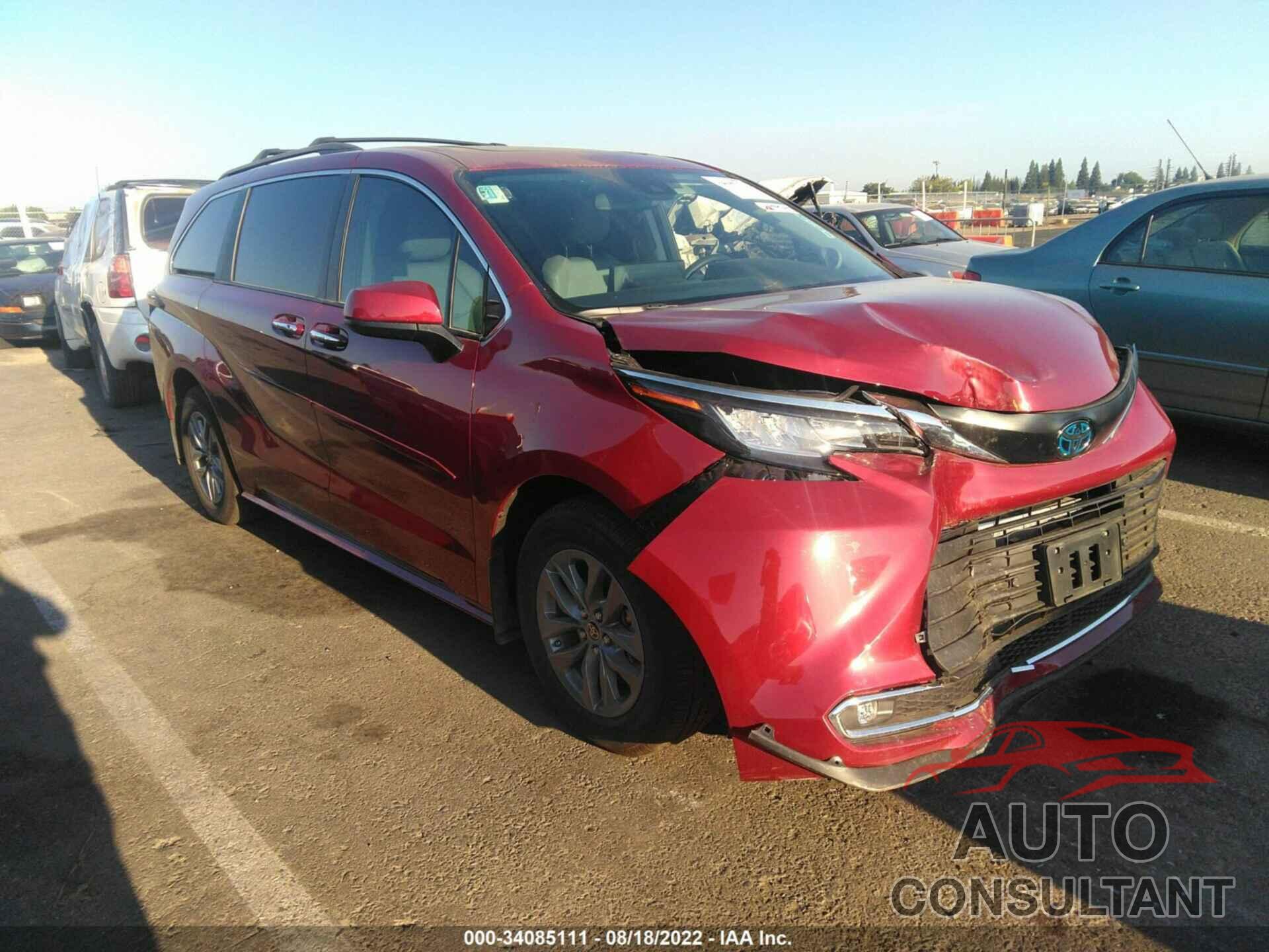 TOYOTA SIENNA 2022 - 5TDJRKEC6NS089778