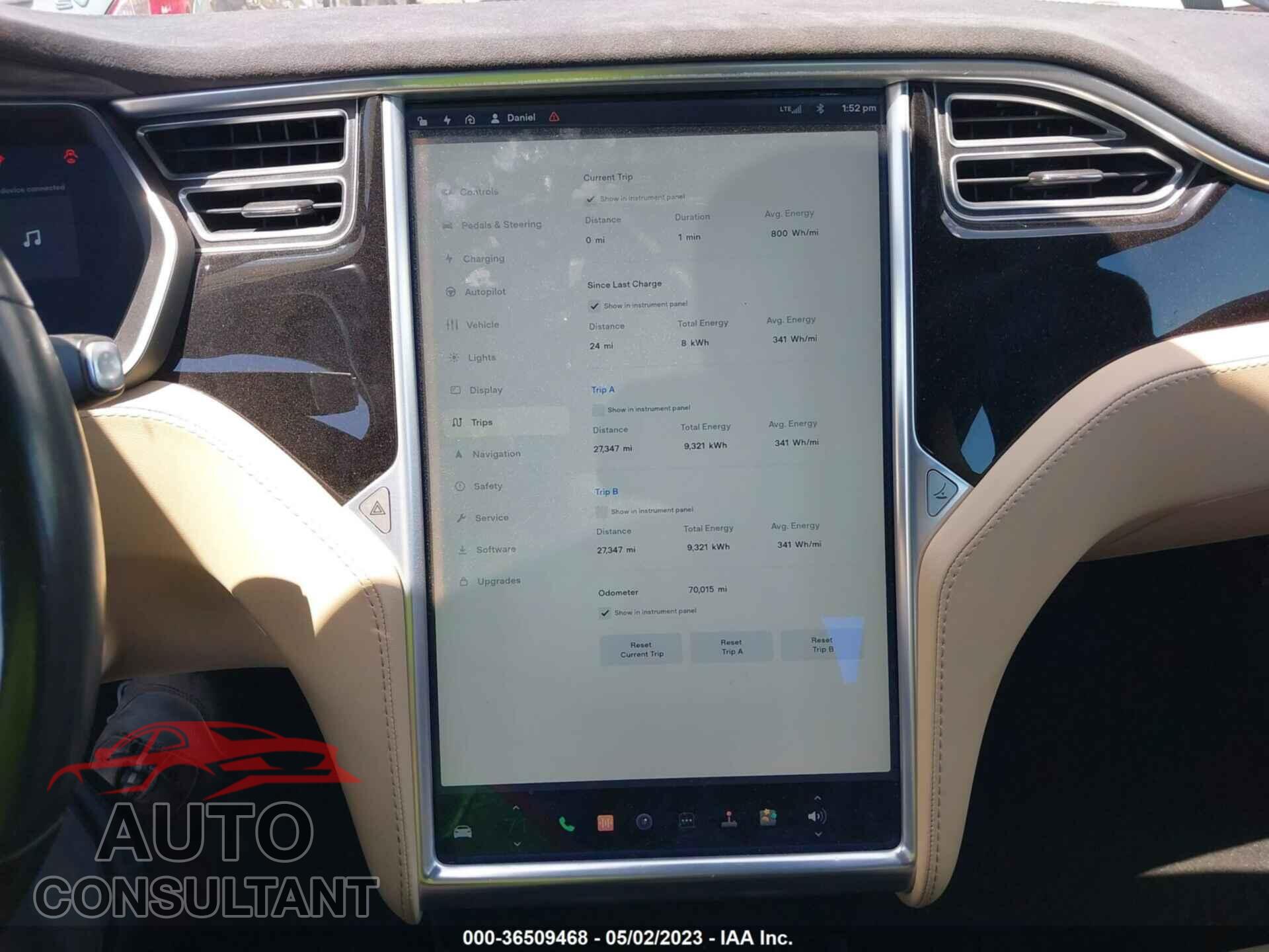 TESLA MODEL S 2015 - 5YJSA1H23FF083385
