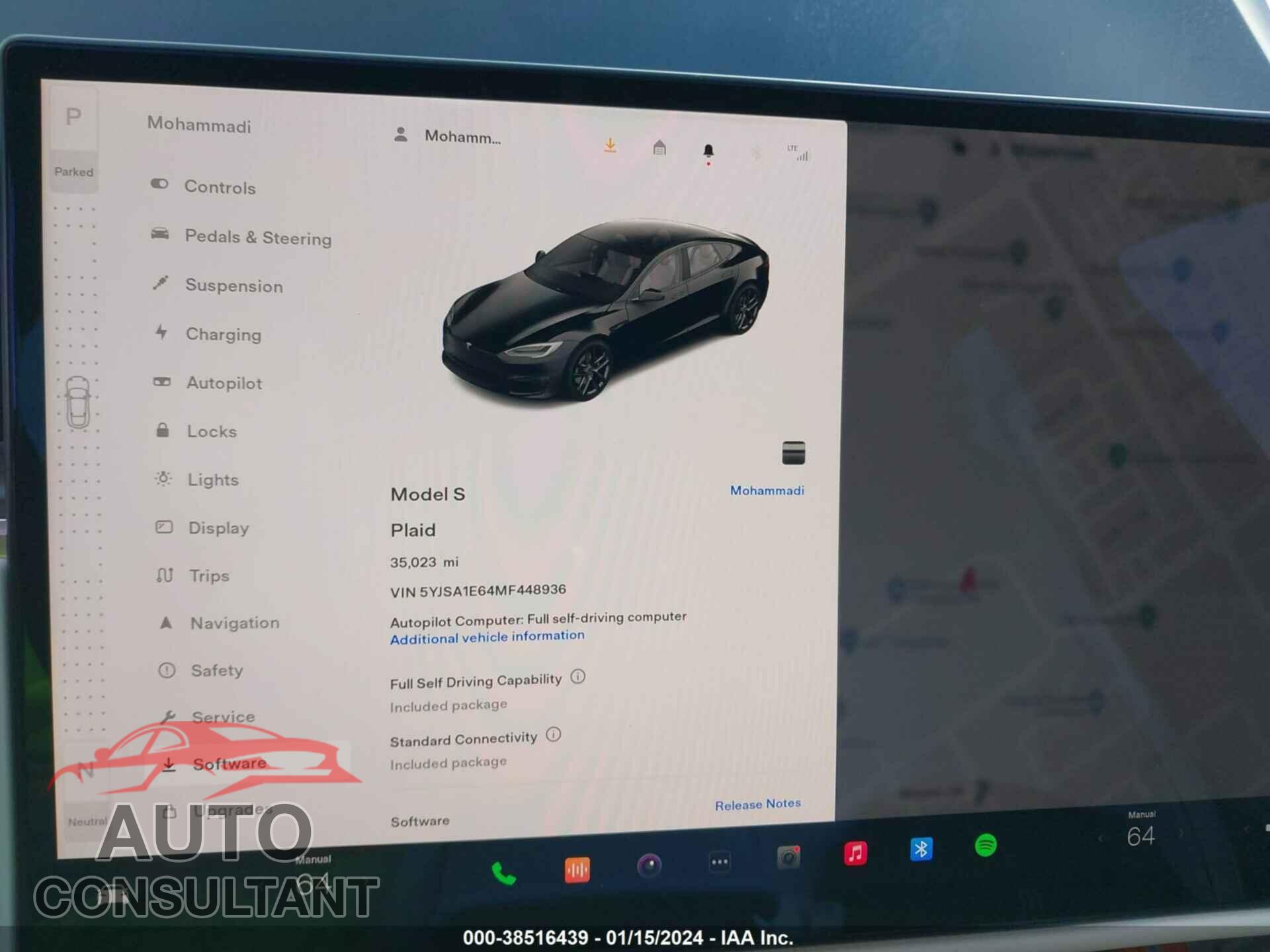 TESLA MODEL S 2021 - 5YJSA1E64MF448936