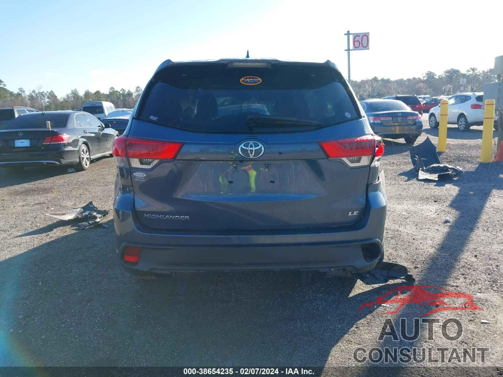 TOYOTA HIGHLANDER 2019 - 5TDZZRFH9KS362178