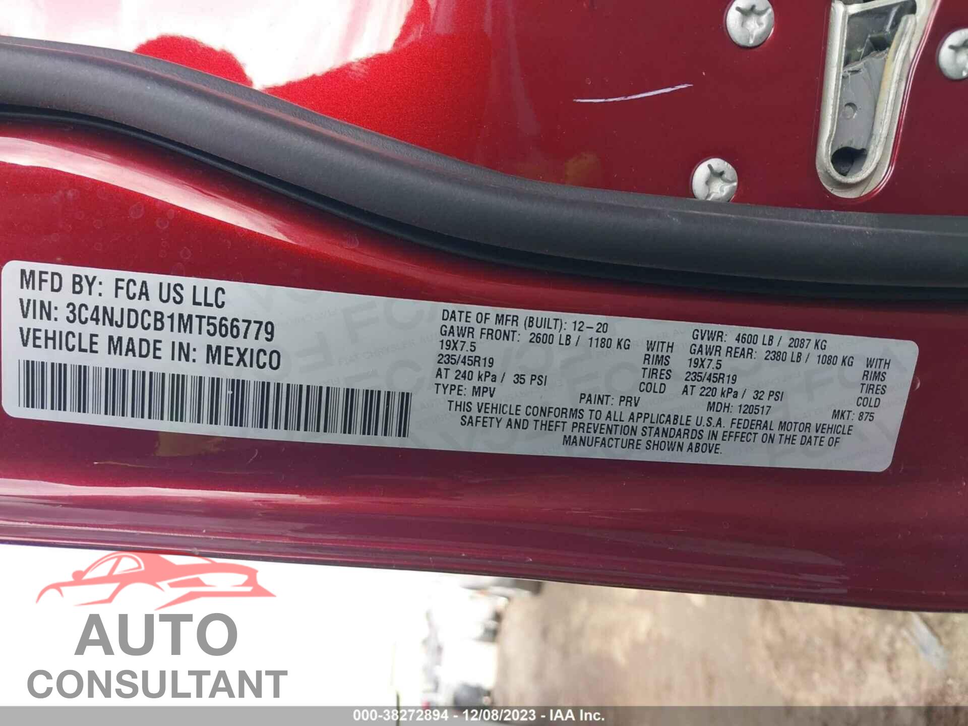 JEEP COMPASS 2021 - 3C4NJDCB1MT566779