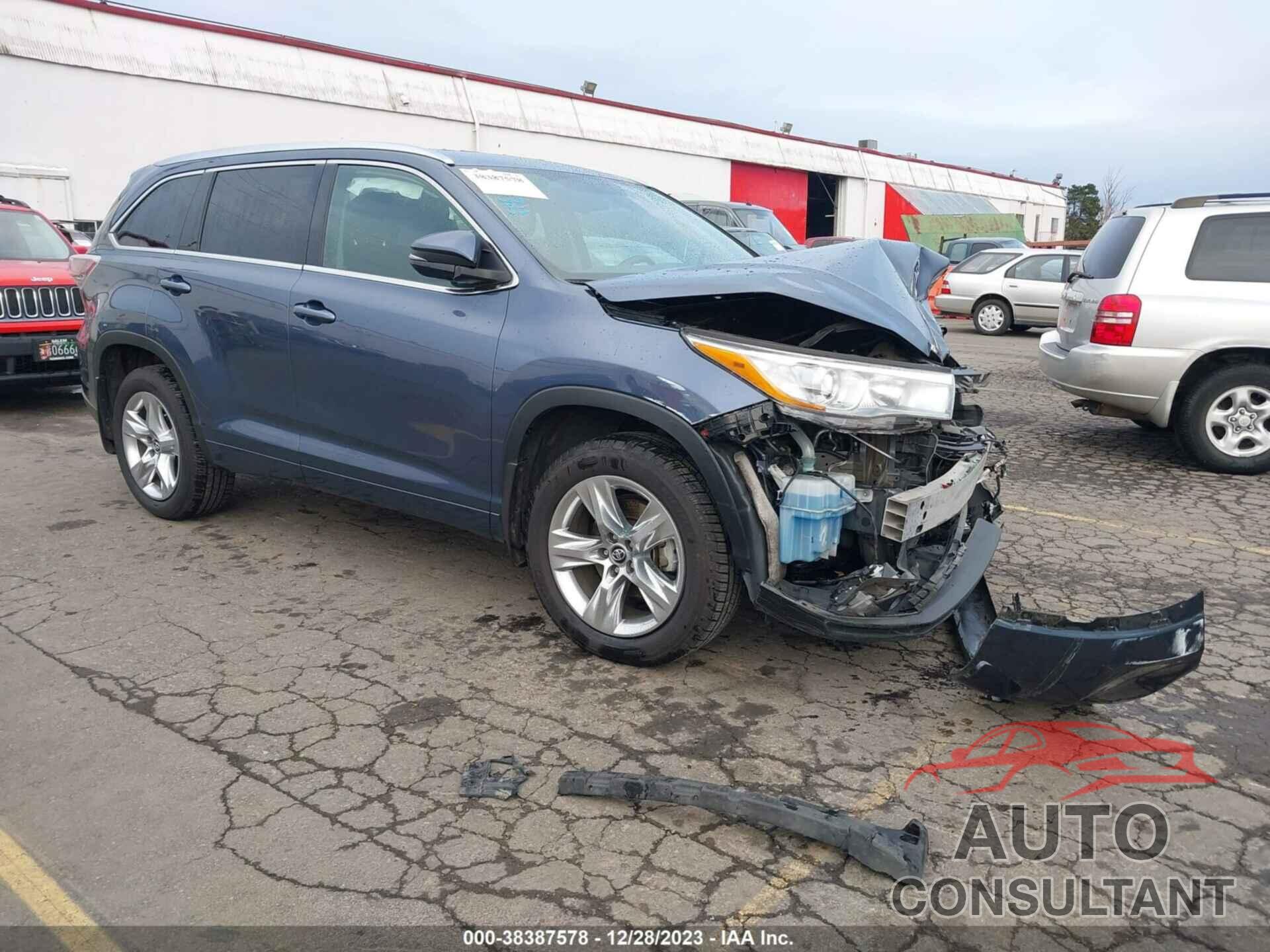 TOYOTA HIGHLANDER 2016 - 5TDDKRFH8GS354689