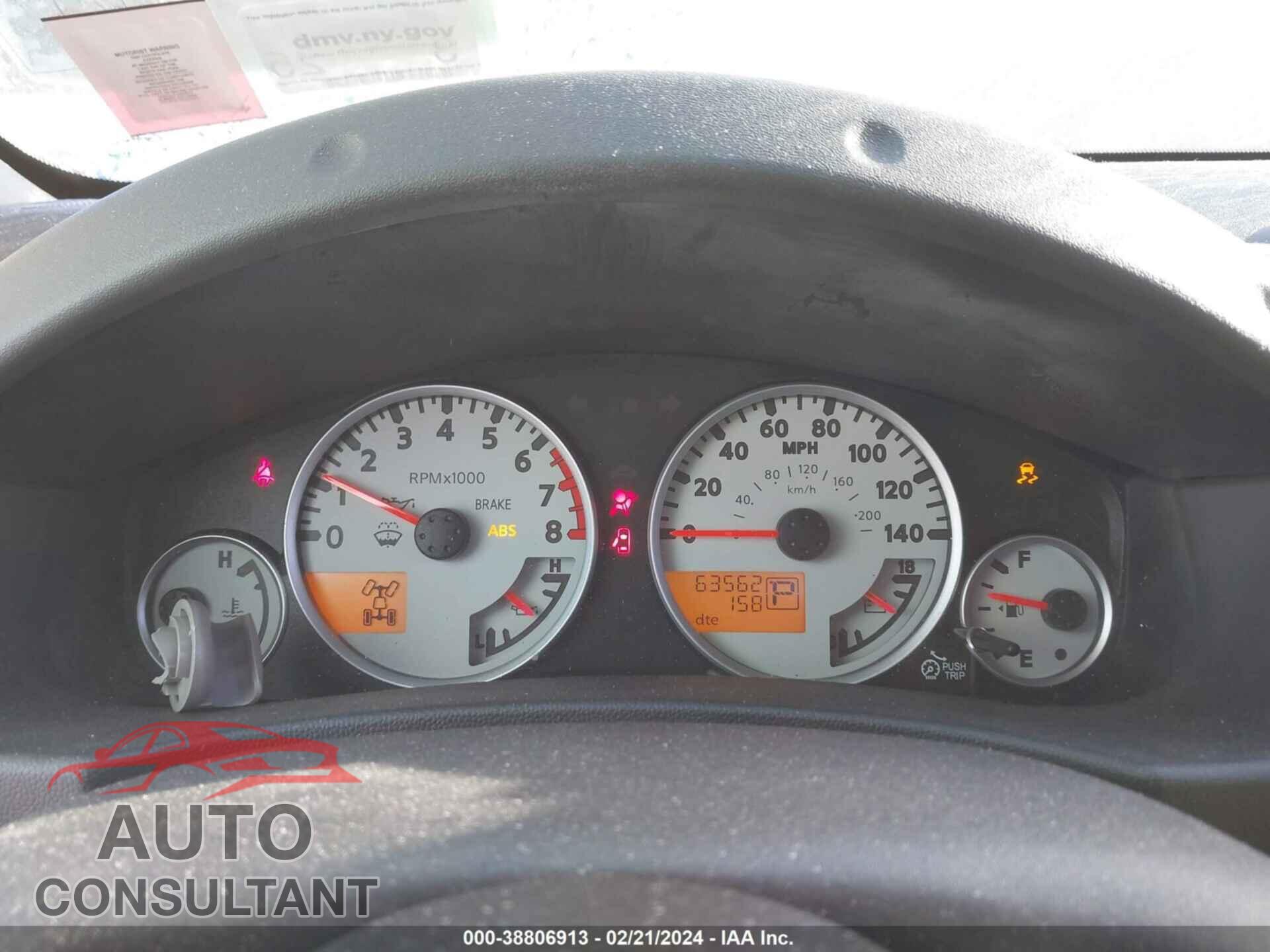 NISSAN FRONTIER 2017 - 1N6AD0EV5HN760918