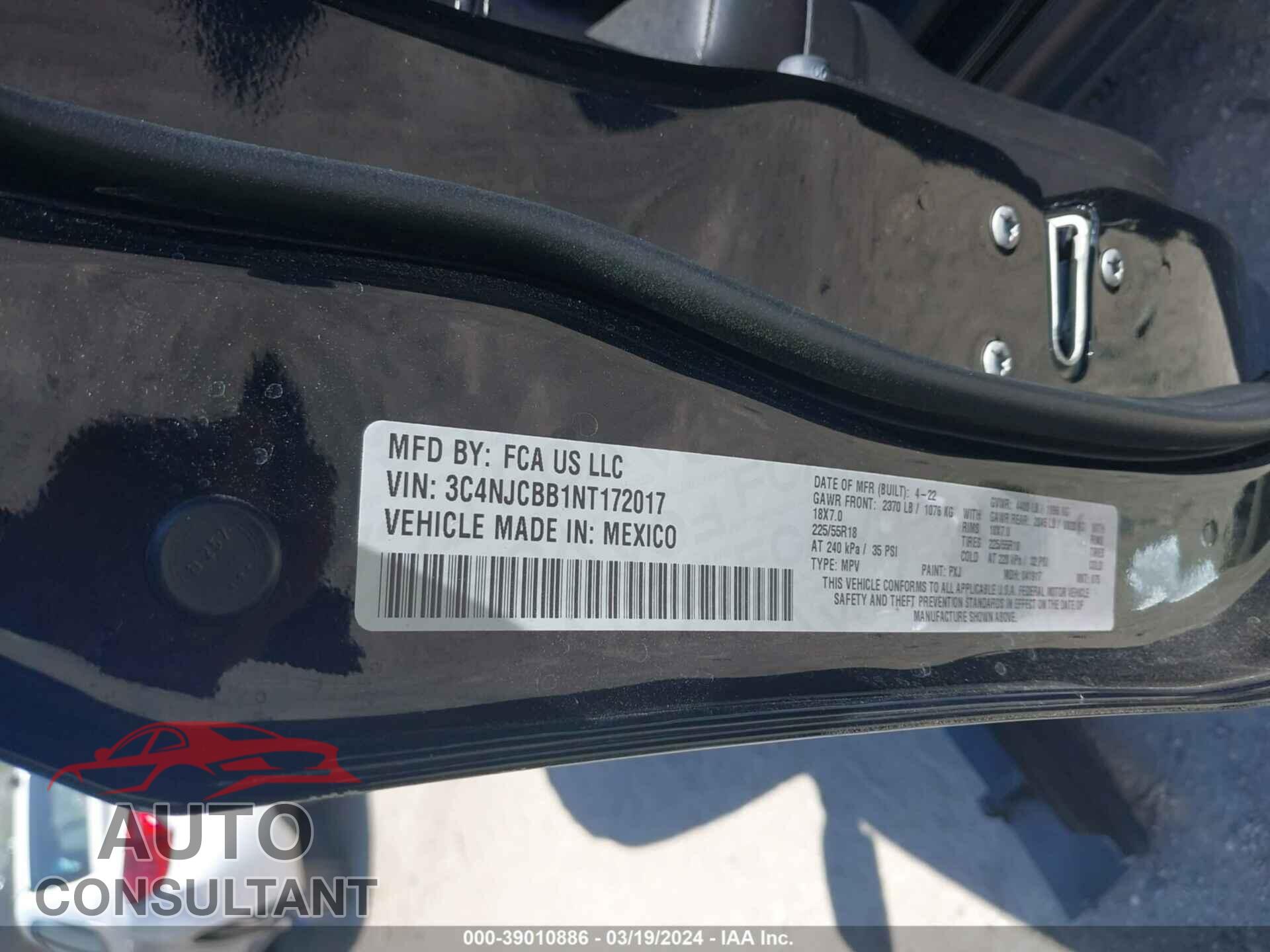 JEEP COMPASS 2022 - 3C4NJCBB1NT172017