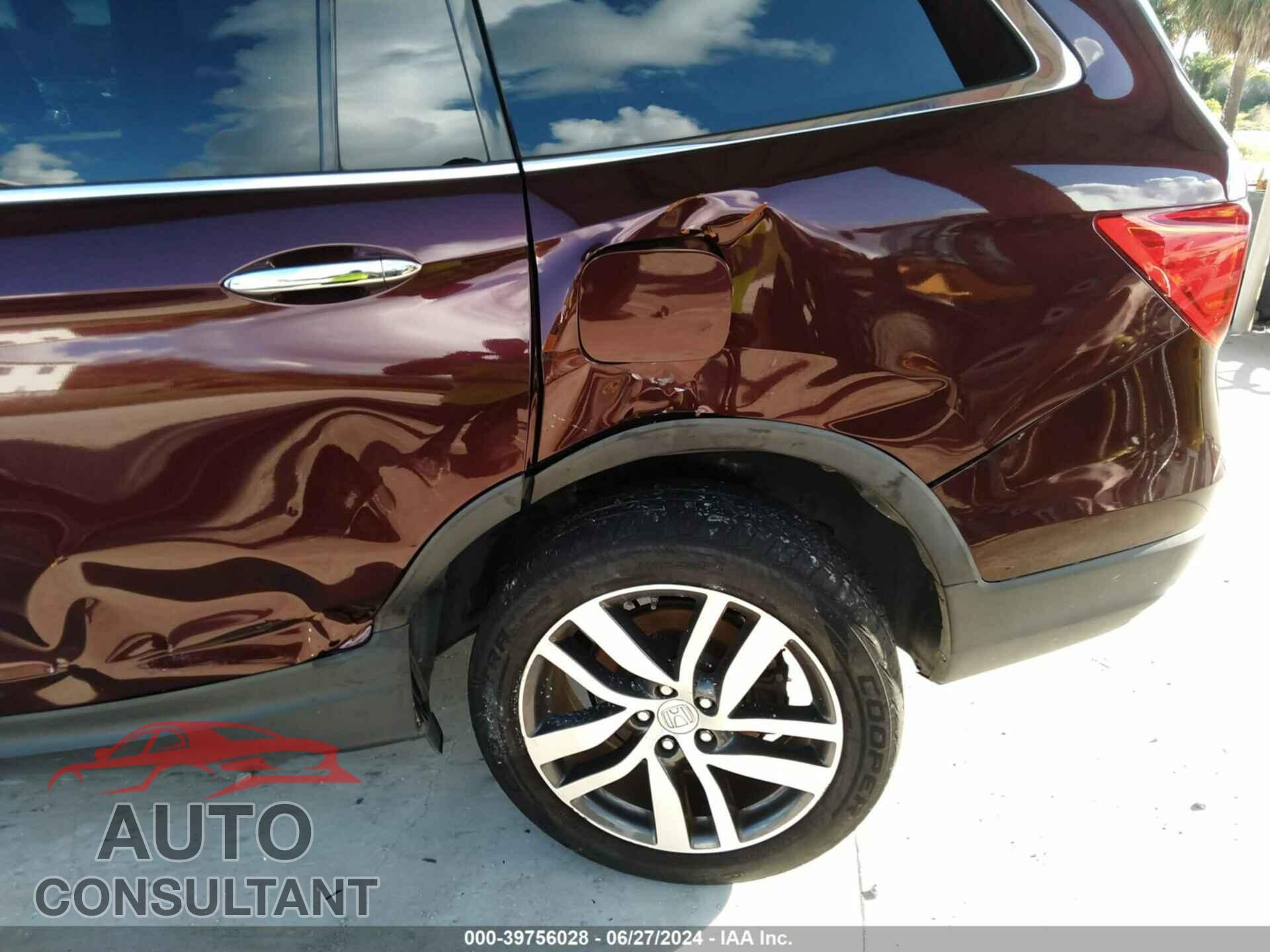 HONDA PILOT 2017 - 5FNYF6H92HB054498
