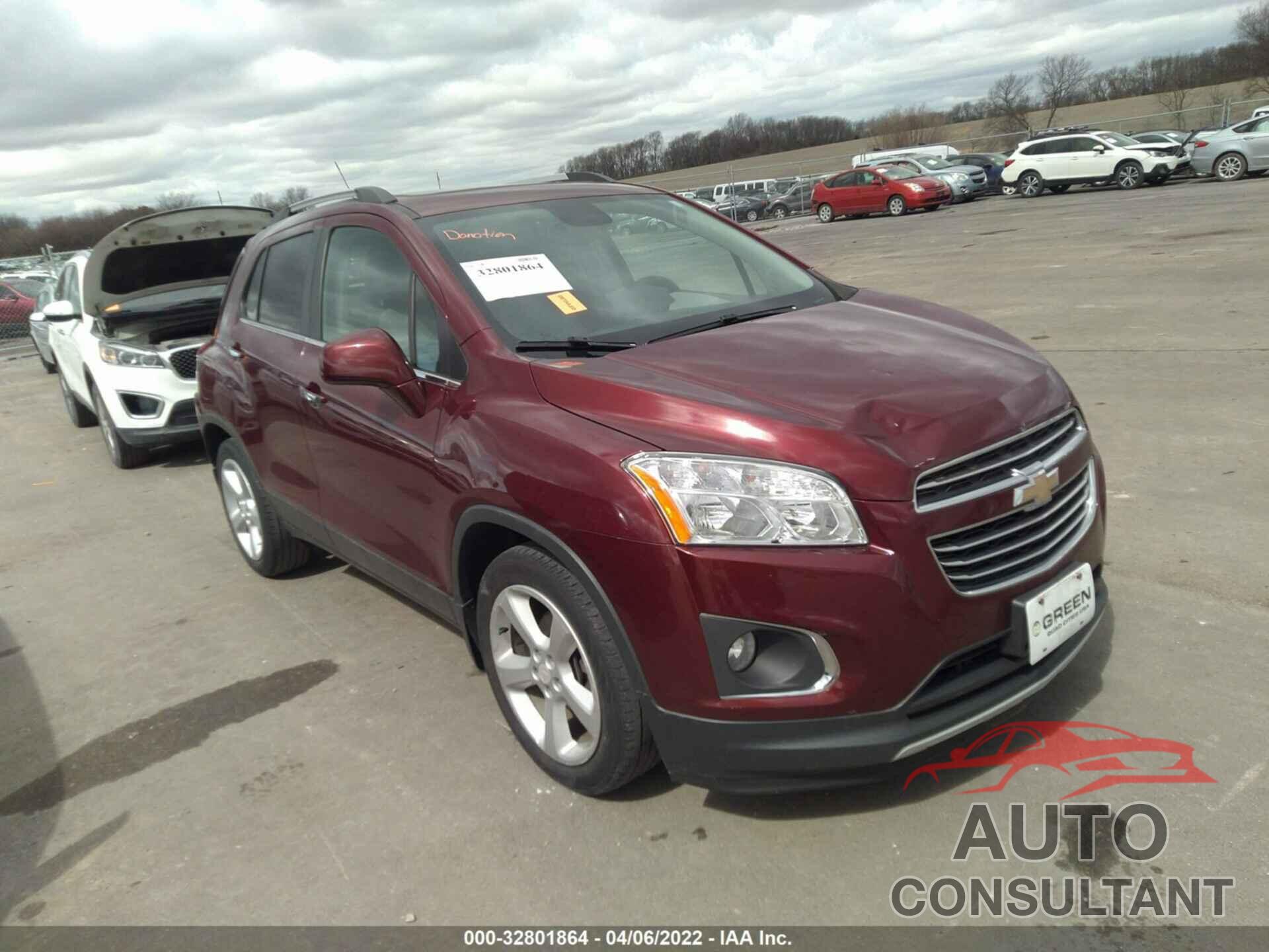 CHEVROLET TRAX 2016 - 3GNCJMSB0GL143891