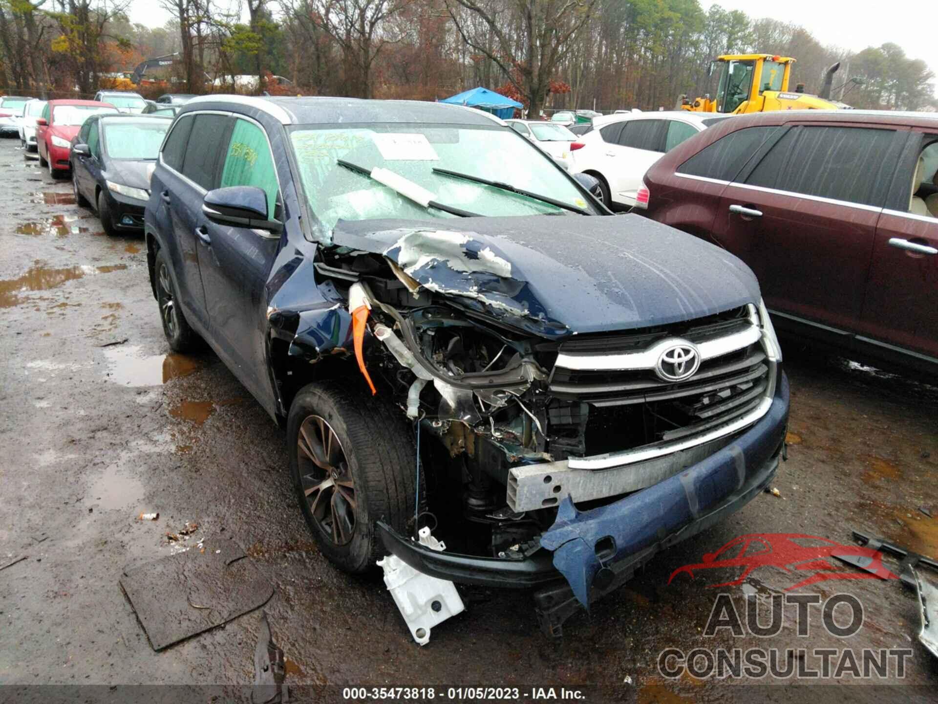 TOYOTA HIGHLANDER 2016 - 5TDJKRFH9GS334793