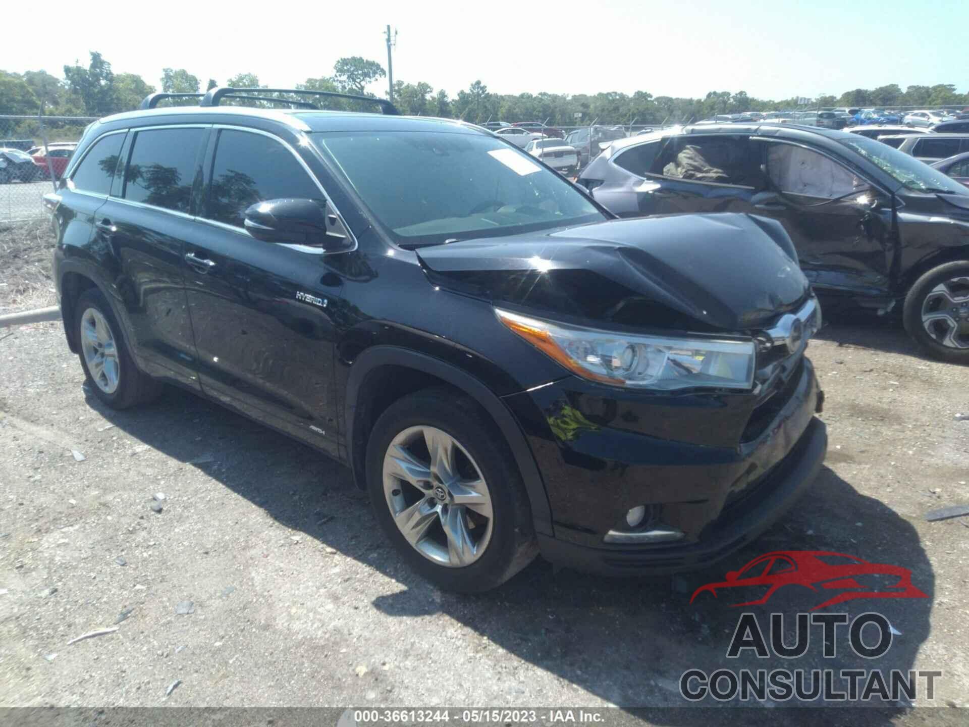 TOYOTA HIGHLANDER HYBRID 2016 - 5TDDCRFH5GS015563