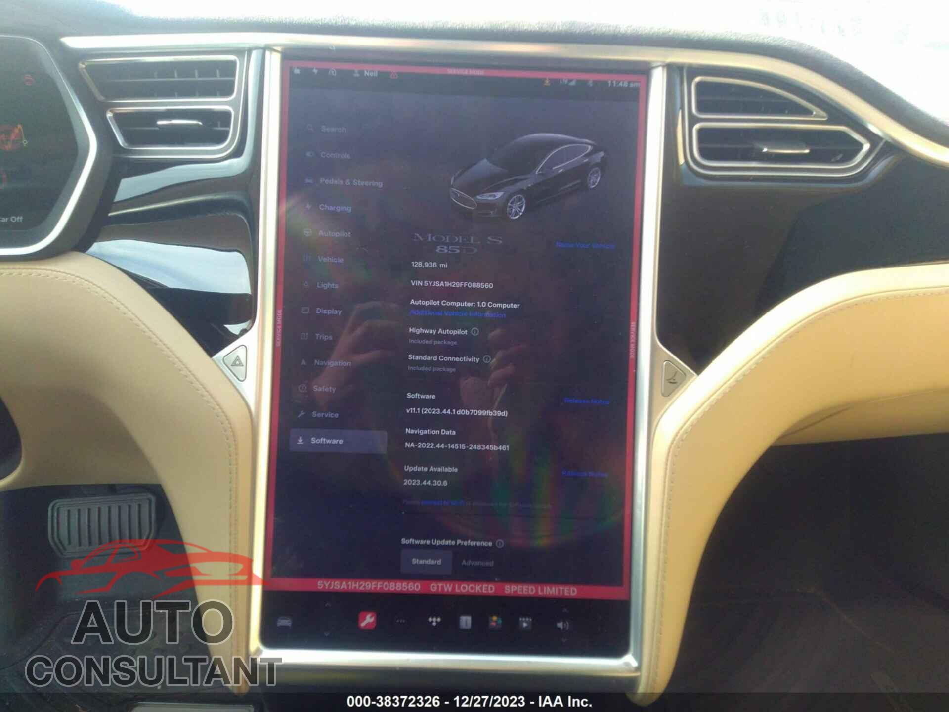 TESLA MODEL S 2015 - 5YJSA1H29FF088560