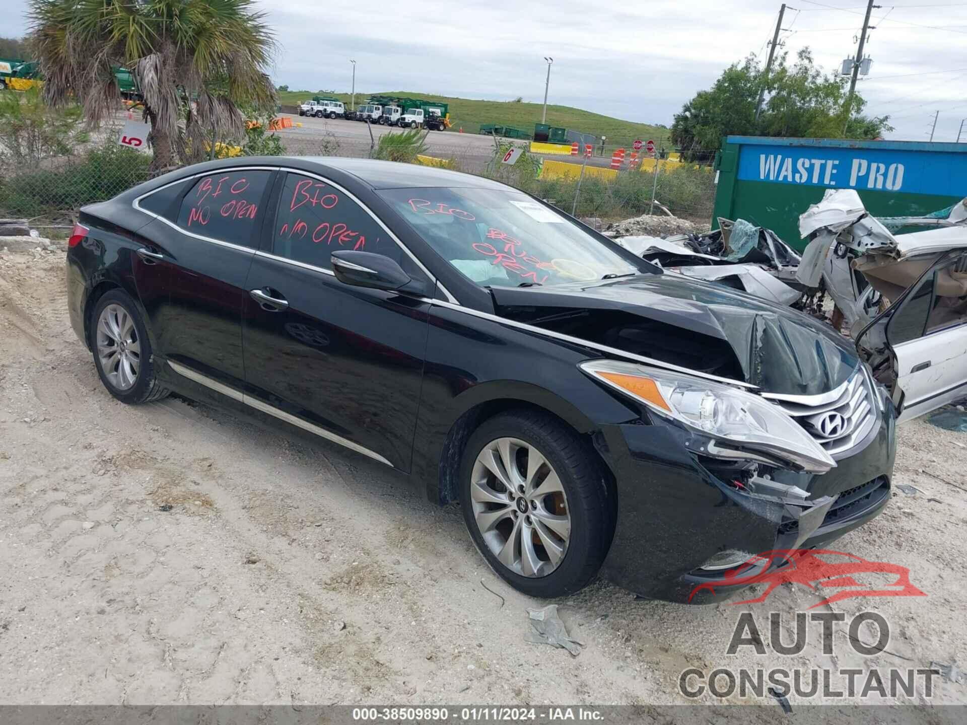 HYUNDAI AZERA 2013 - KMHFG4JG6DA226242