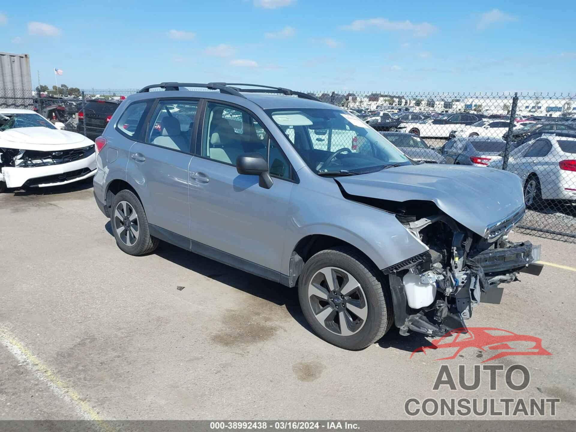 SUBARU FORESTER 2018 - JF2SJABC7JH592567
