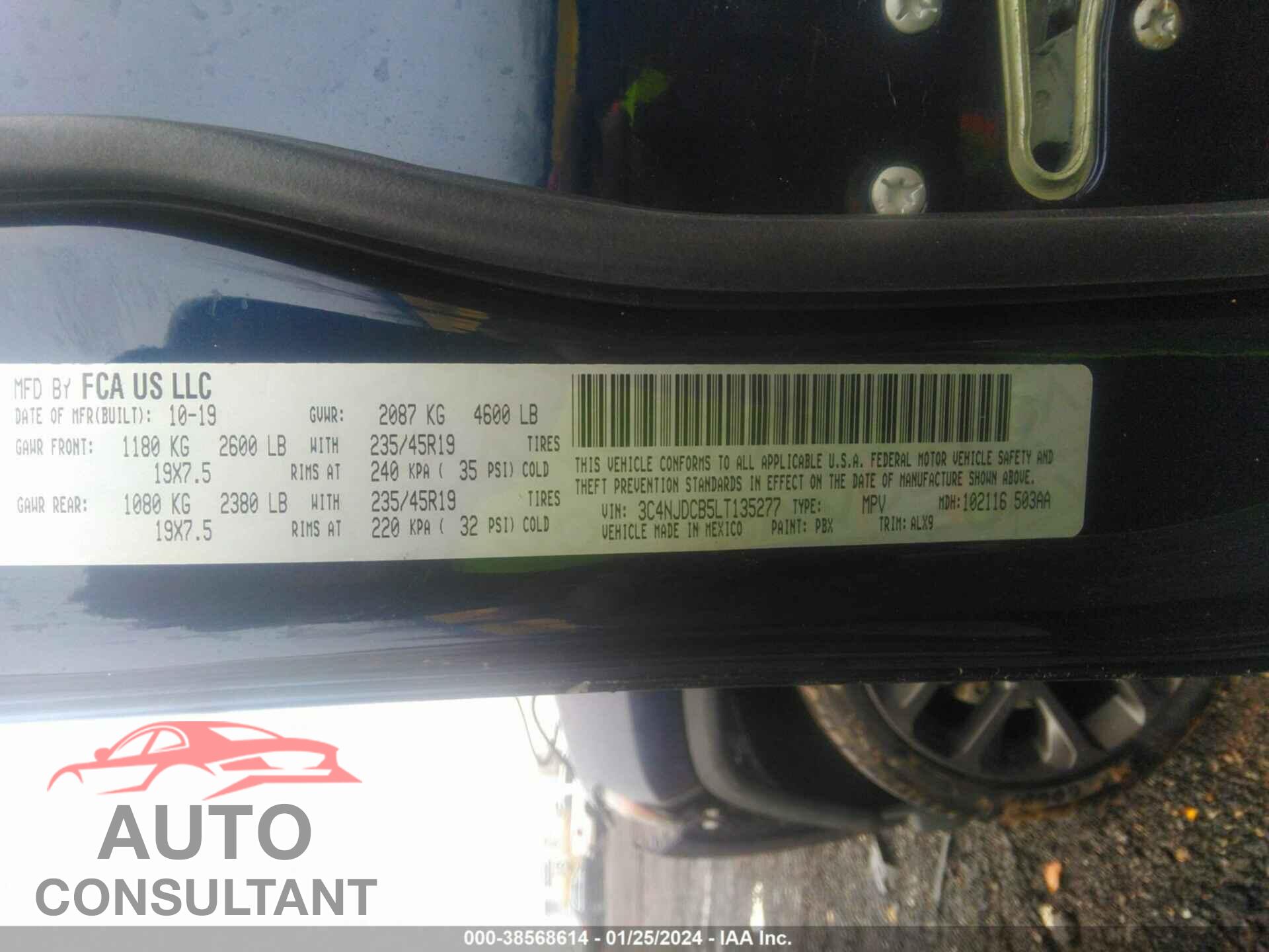 JEEP COMPASS 2020 - 3C4NJDCB5LT135277