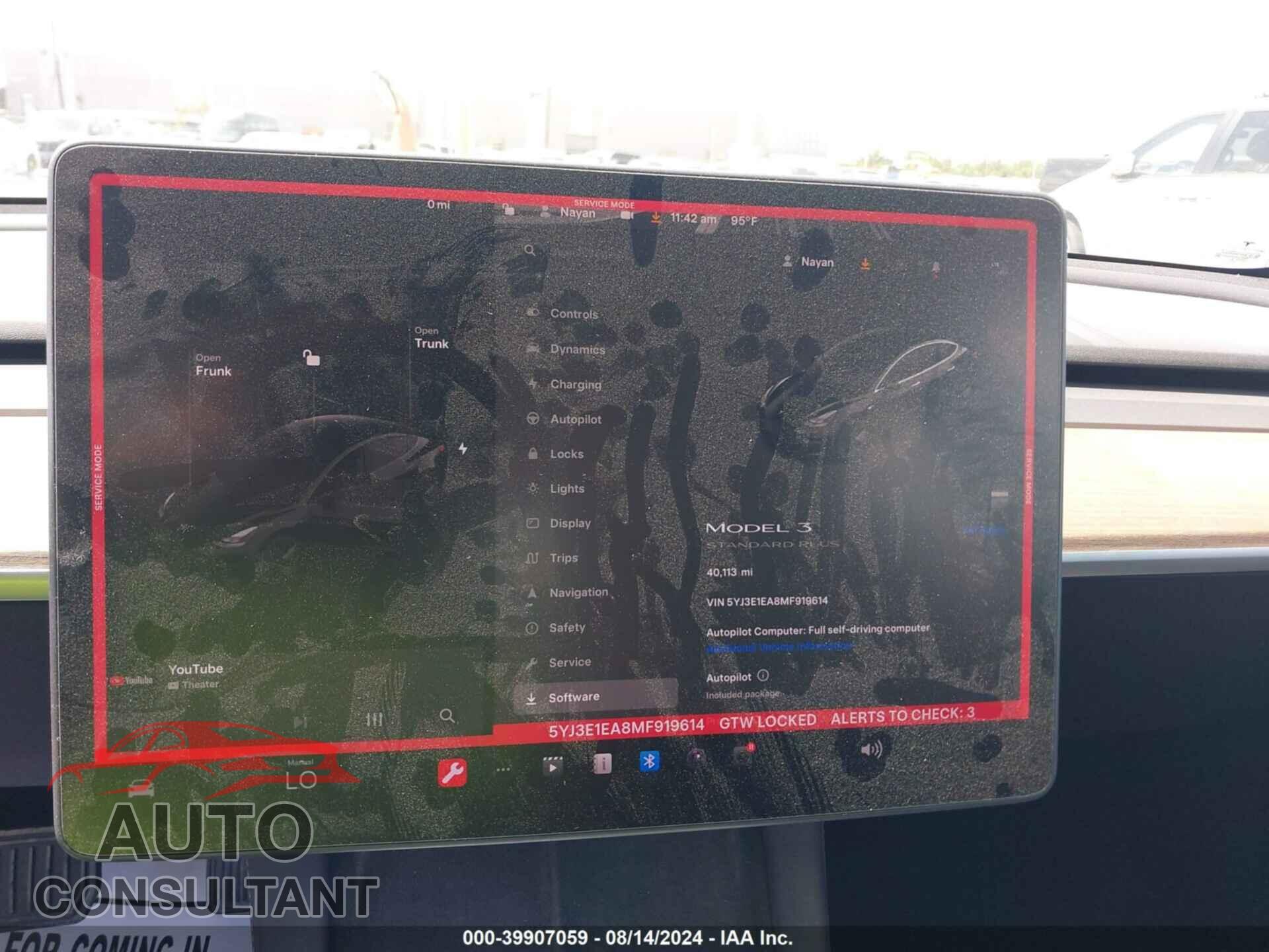 TESLA MODEL 3 2021 - 5YJ3E1EA8MF919614