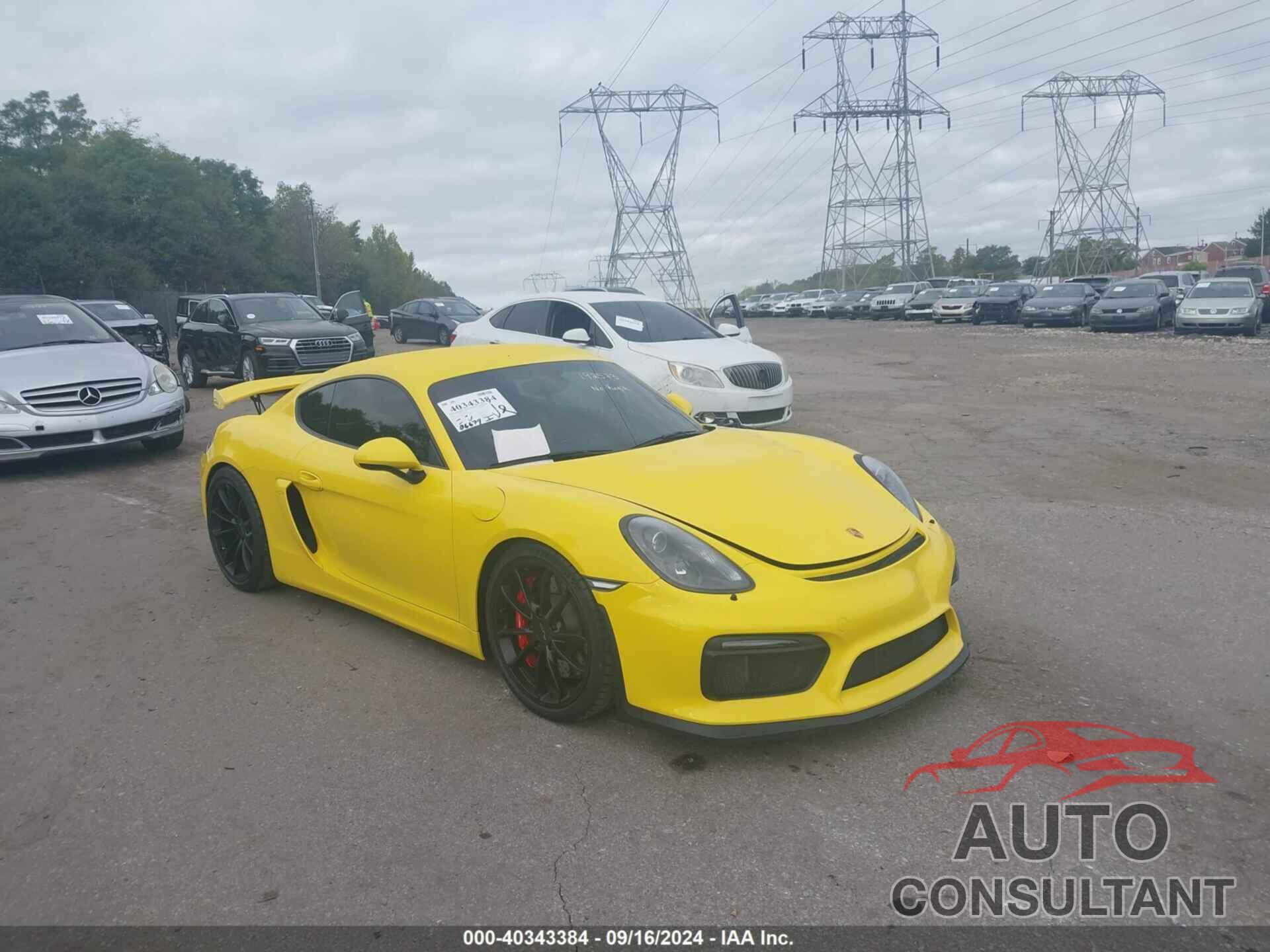 PORSCHE CAYMAN 2016 - WP0AC2A83GK192573