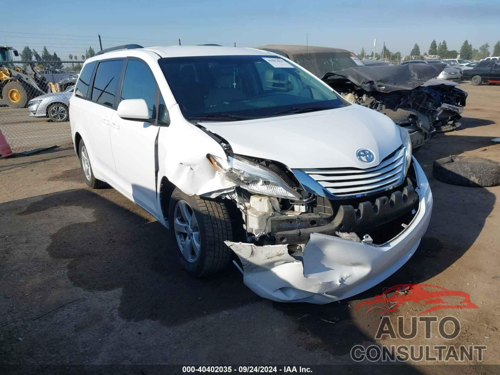 TOYOTA SIENNA 2017 - 5TDKZ3DC9HS831431