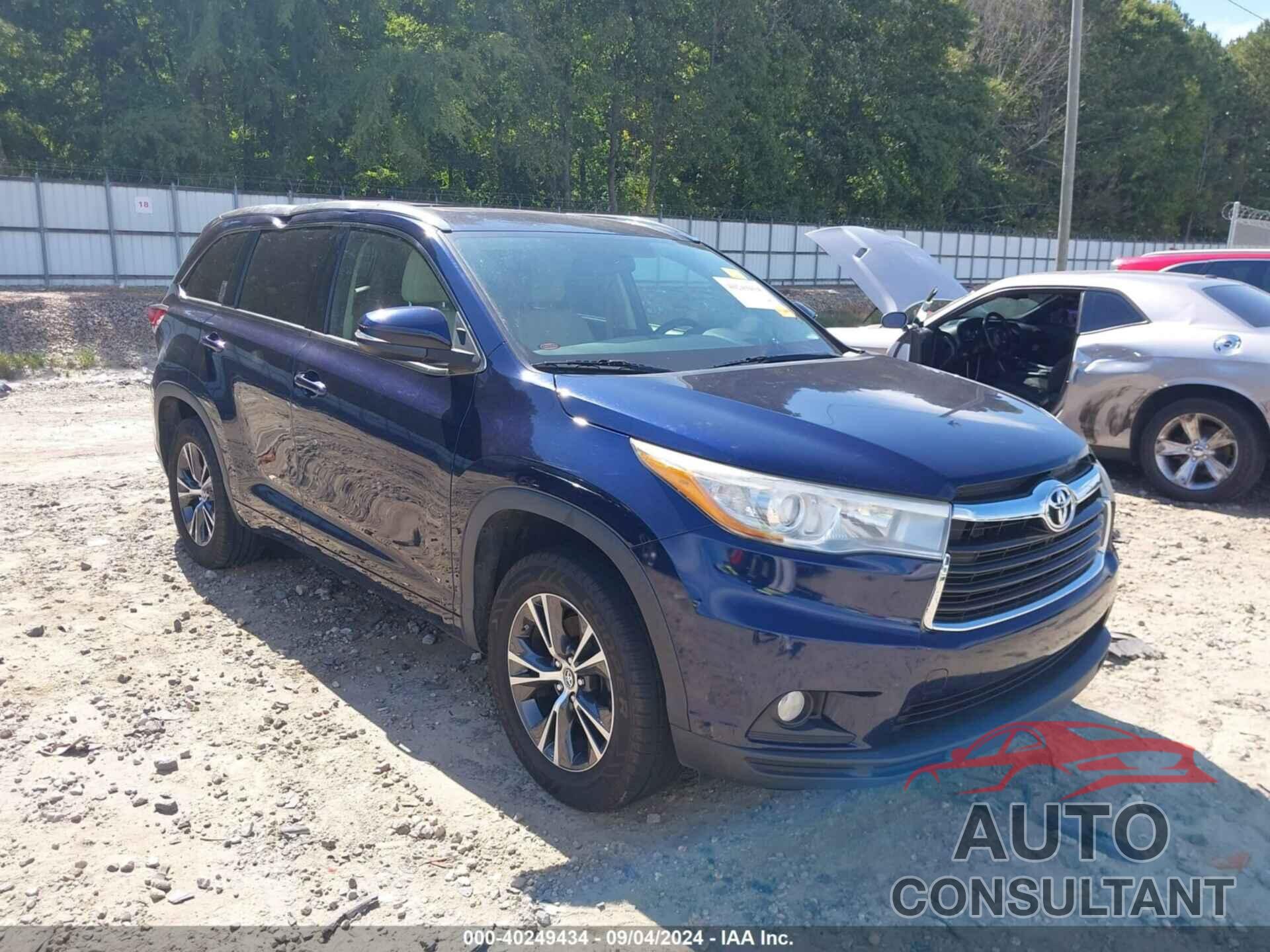 TOYOTA HIGHLANDER 2016 - 5TDKKRFH6GS138461