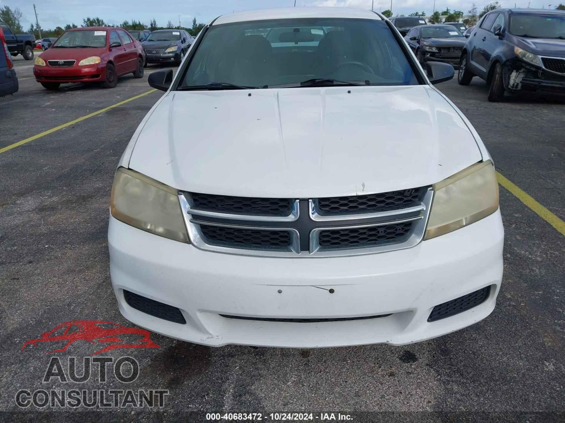 DODGE AVENGER 2013 - 1C3CDZAB8DN687876