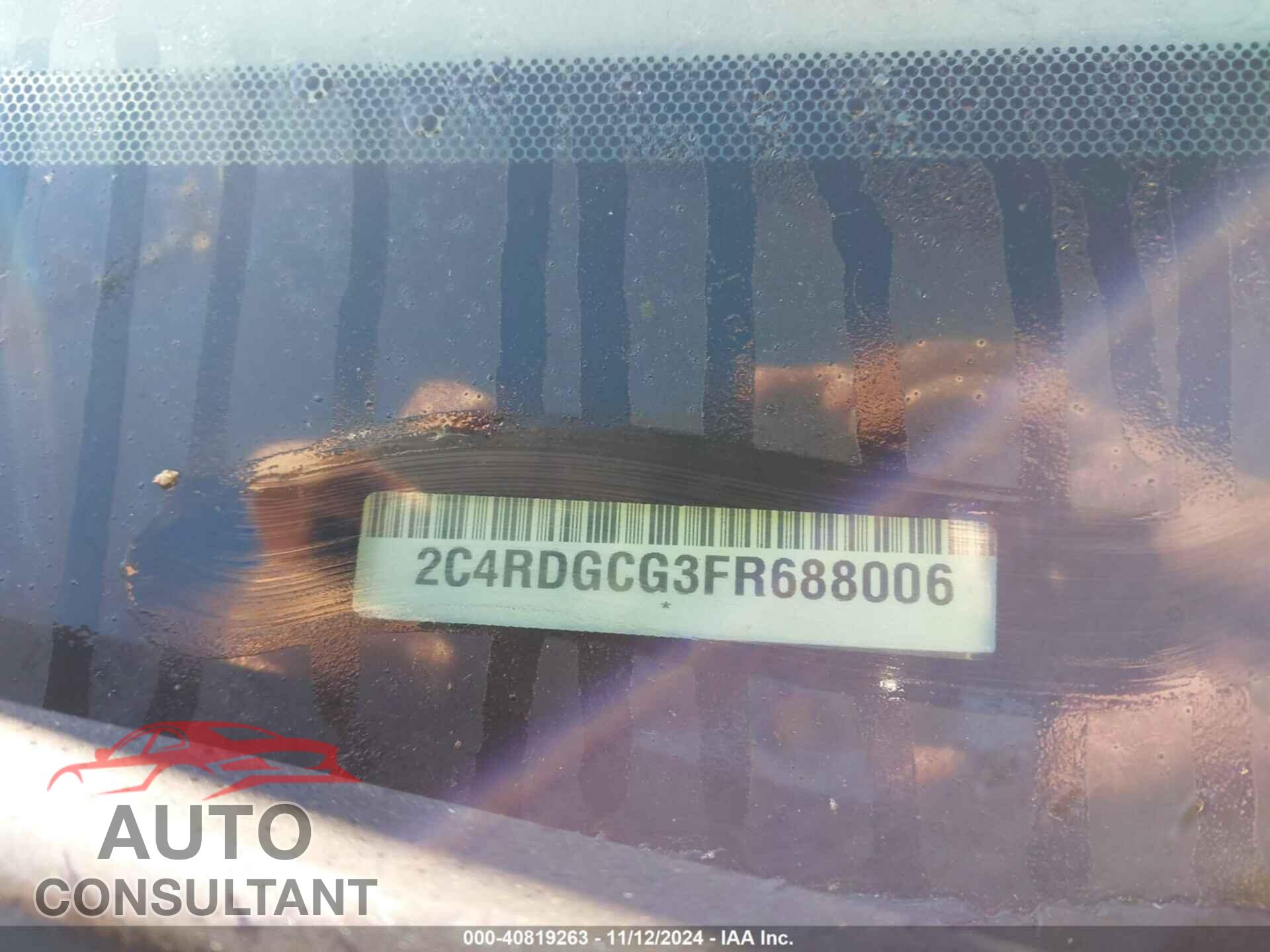 DODGE GRAND CARAVAN 2015 - 2C4RDGCG3FR688006