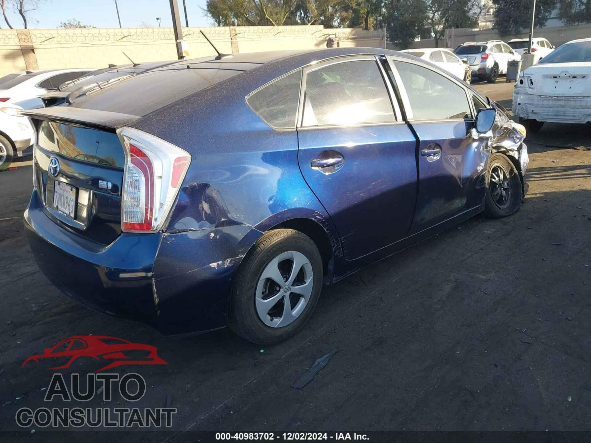 TOYOTA PRIUS 2013 - JTDKN3DU7D1725202