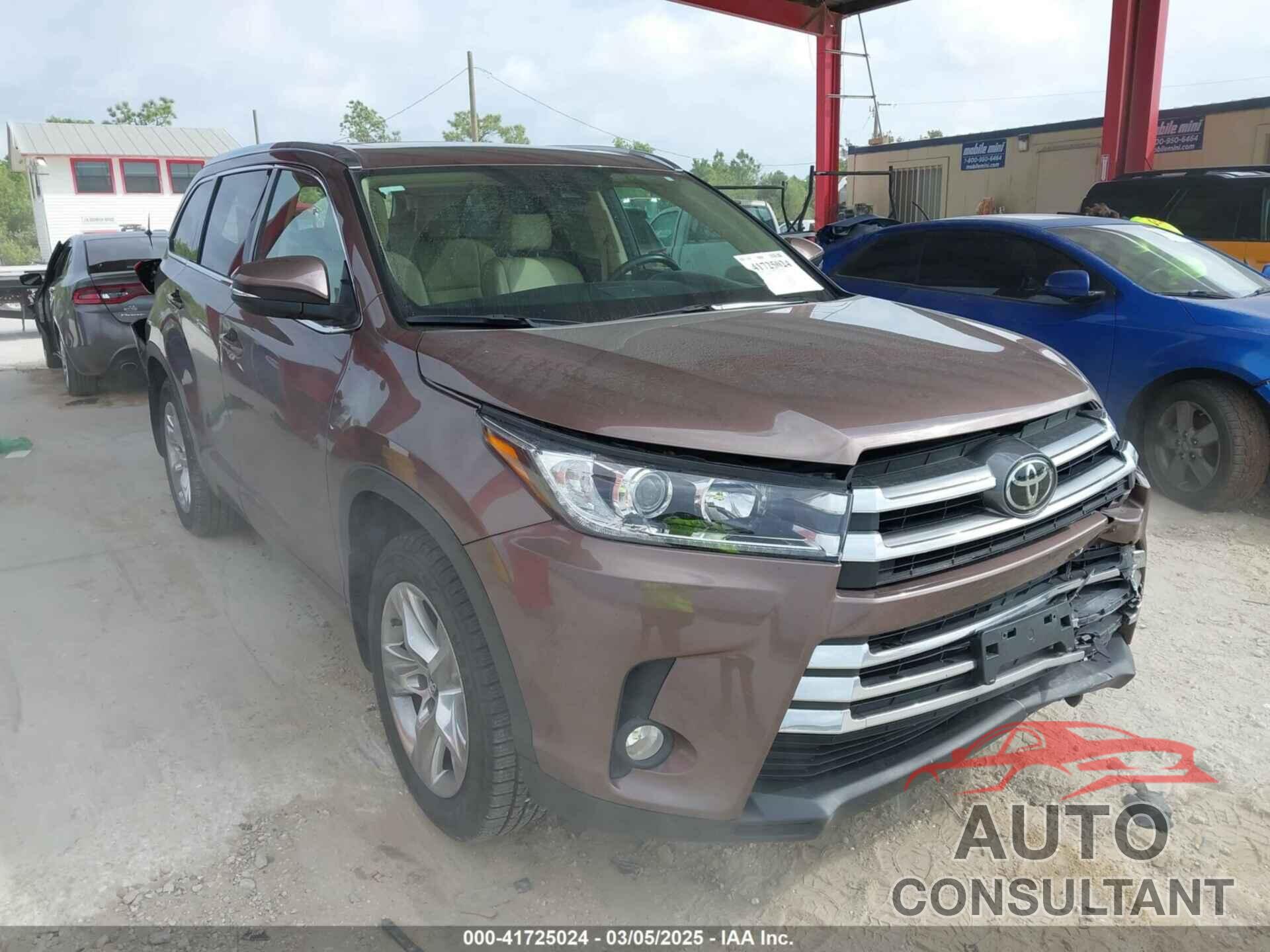 TOYOTA HIGHLANDER 2017 - 5TDDZRFHXHS385617