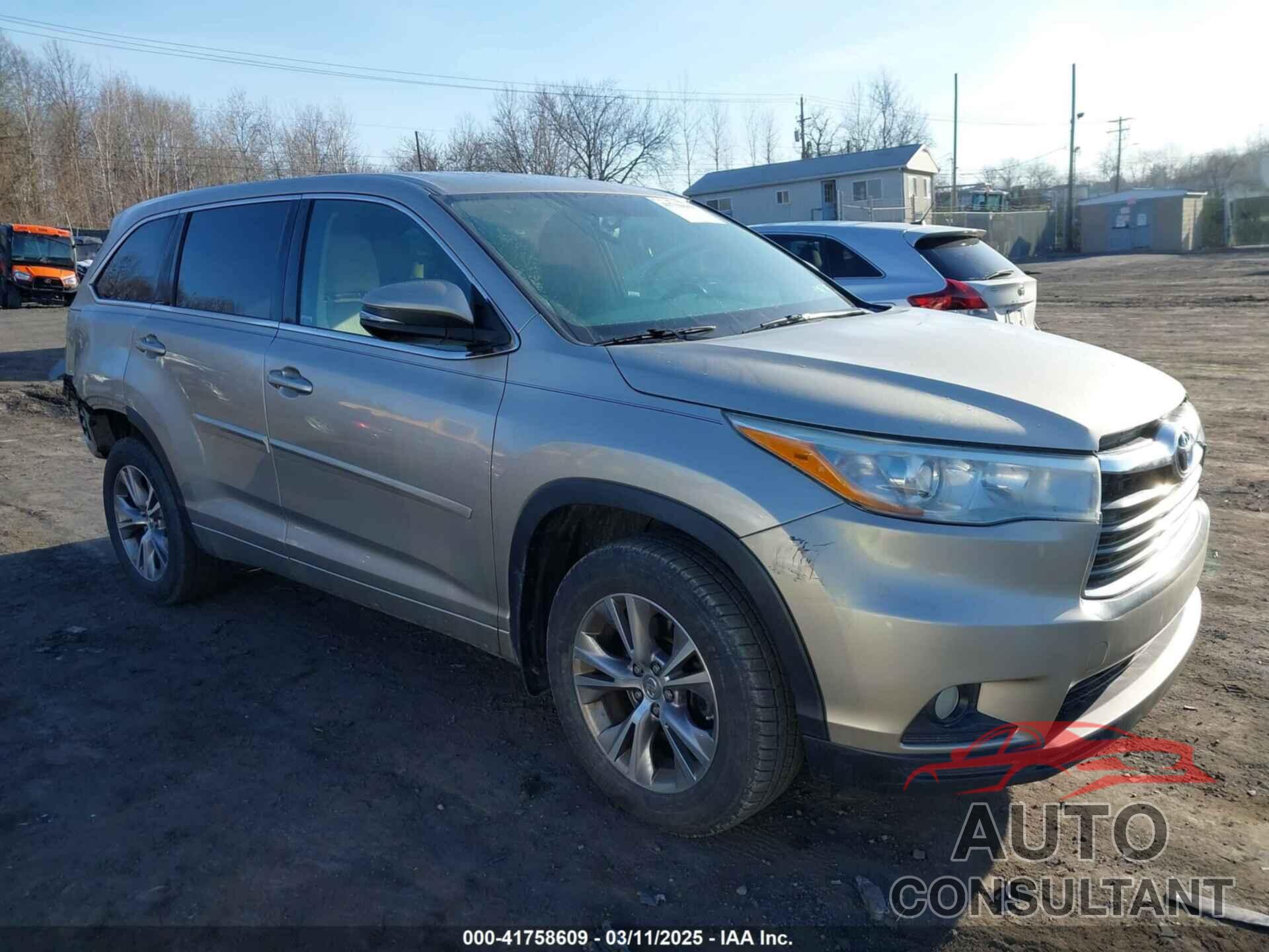 TOYOTA HIGHLANDER 2015 - 5TDBKRFH7FS200755