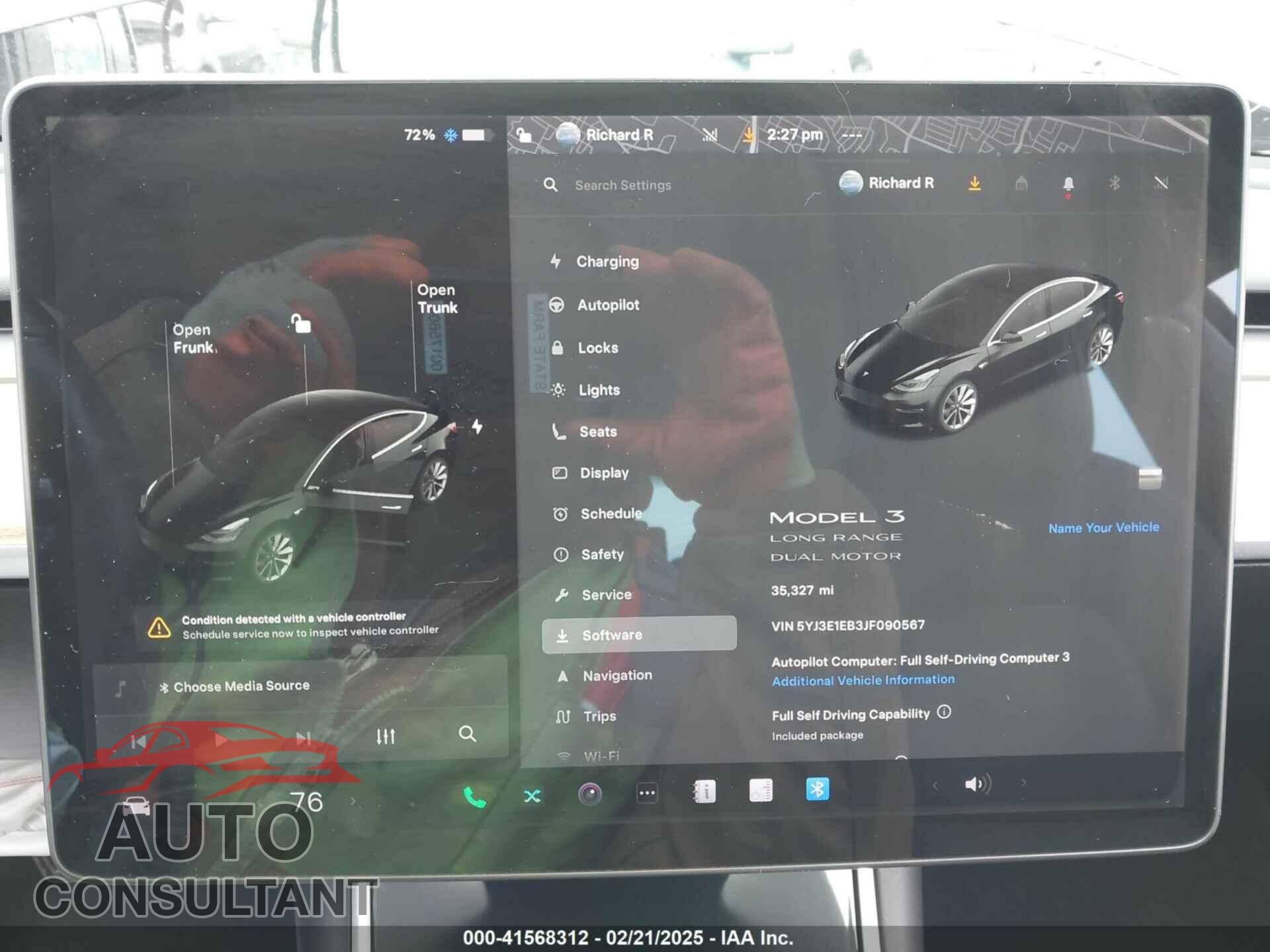 TESLA MODEL 3 2018 - 5YJ3E1EB3JF090567