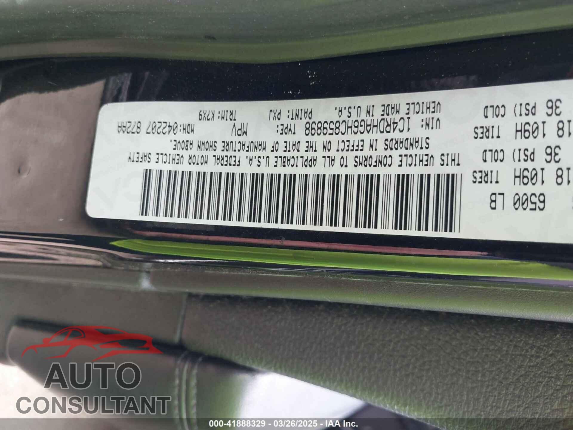 DODGE DURANGO 2017 - 1C4RDHAG6HC859898
