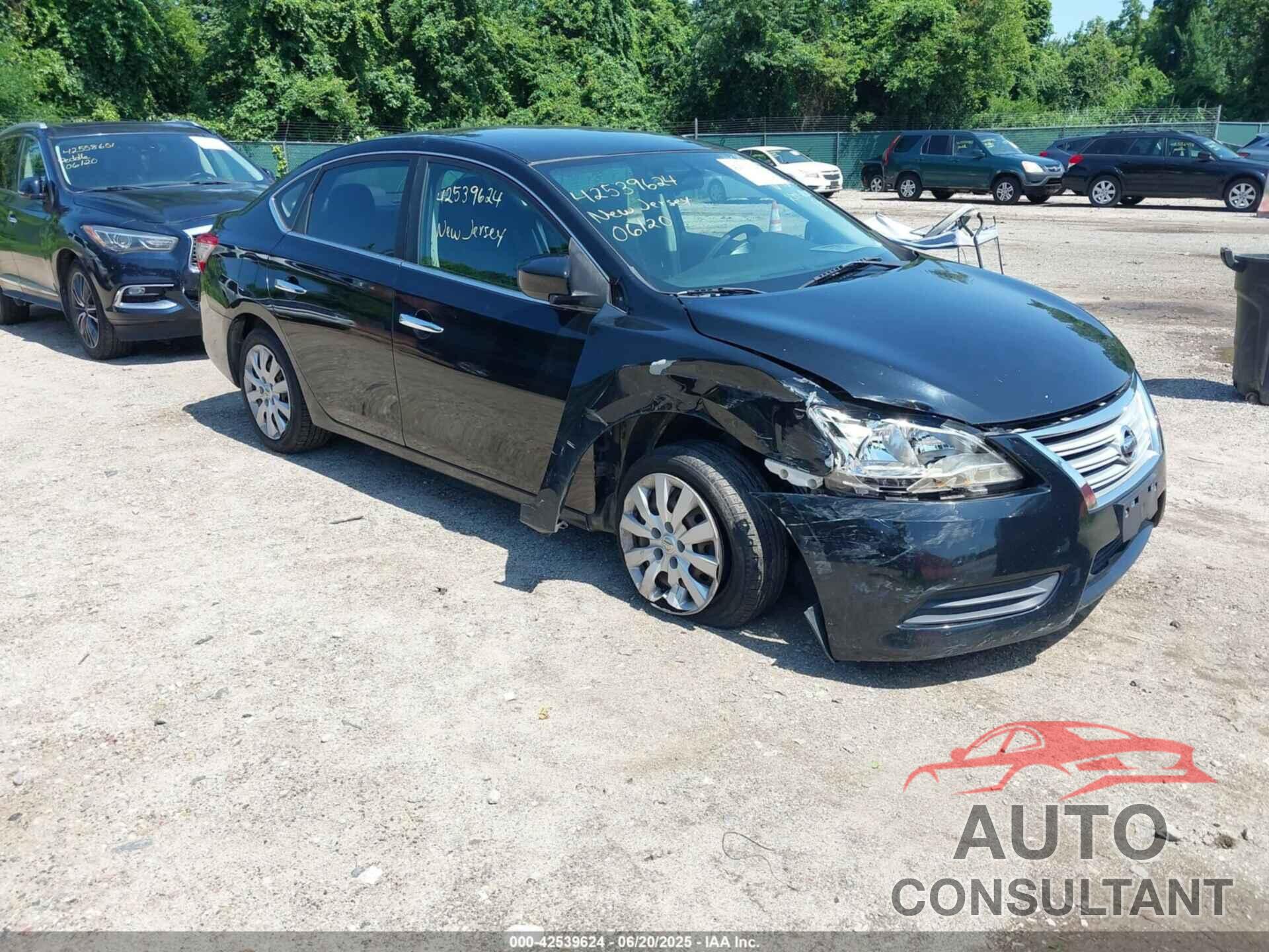 NISSAN SENTRA 2013 - 1N4AB7AP0DN910524