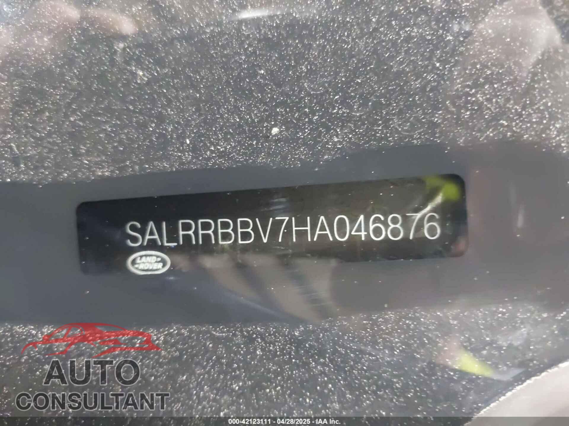 LAND ROVER DISCOVERY 2017 - SALRRBBV7HA046876