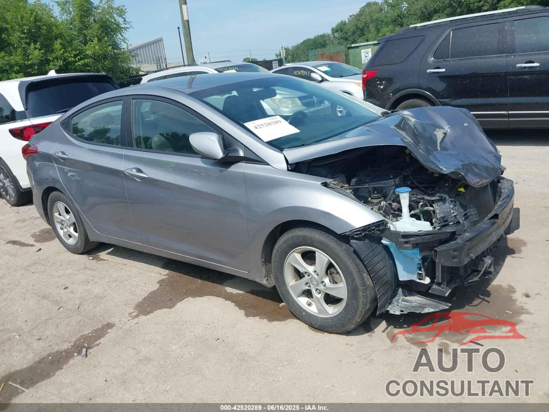 HYUNDAI ELANTRA 2014 - KMHDH4AE9EU087758