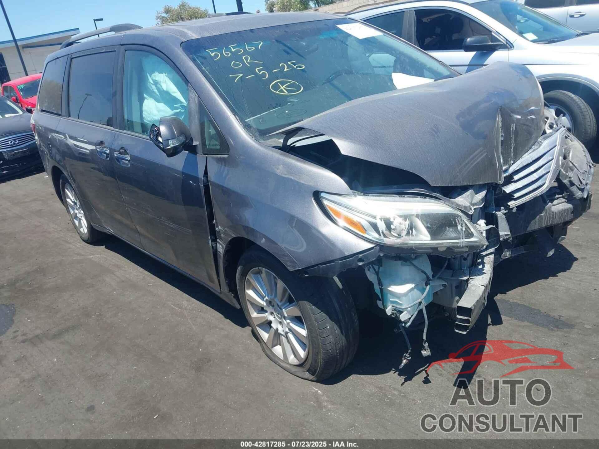 TOYOTA SIENNA 2015 - 5TDYK3DCXFS625384