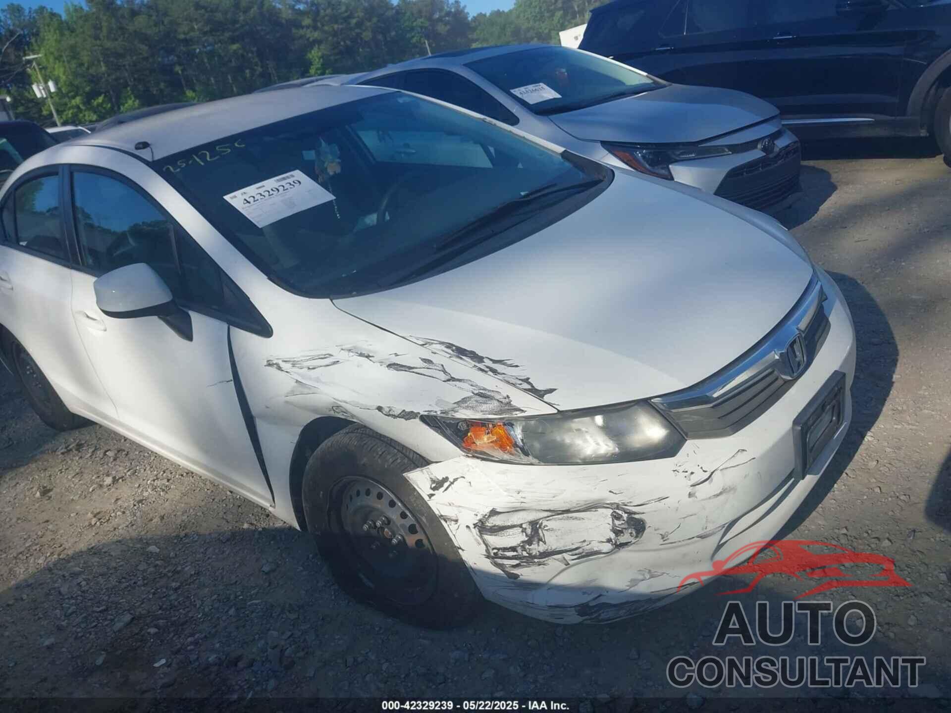 HONDA CIVIC 2012 - 19XFB2F52CE323173