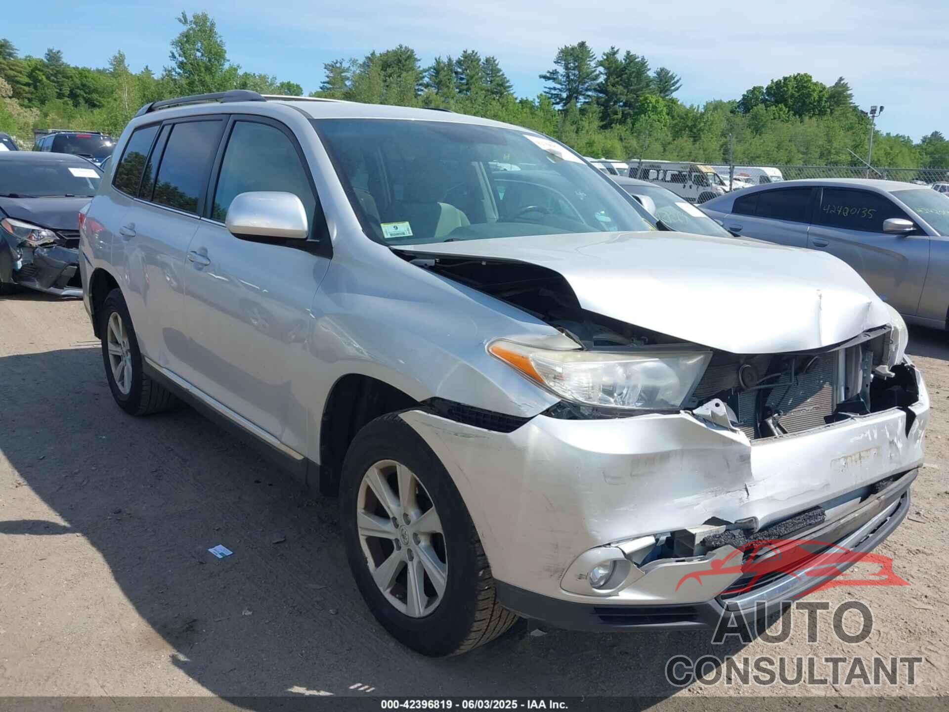 TOYOTA HIGHLANDER 2013 - 5TDBK3EH2DS219029