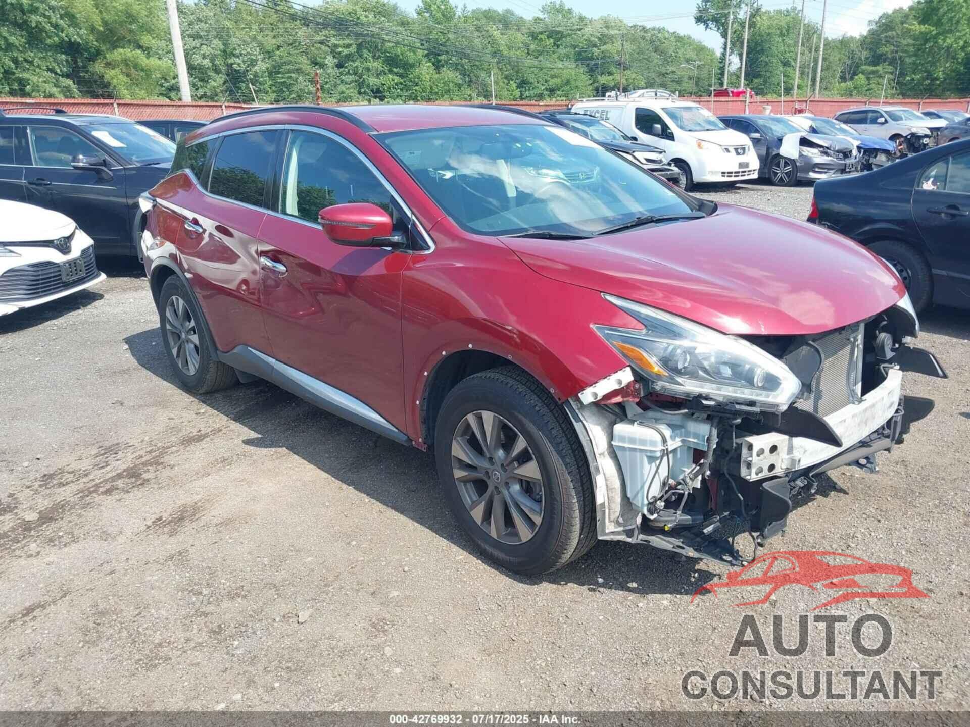 NISSAN MURANO 2018 - 5N1AZ2MH1JN168770