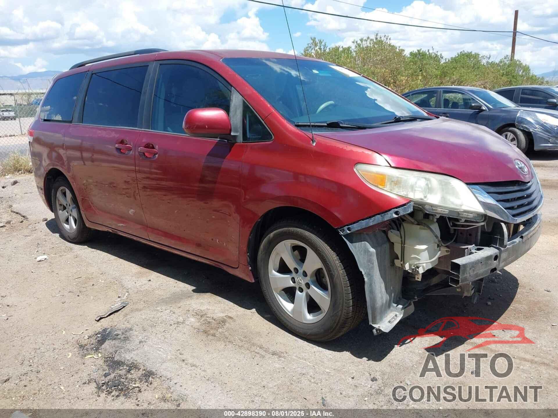 TOYOTA SIENNA 2012 - 5TDKK3DC5CS262316