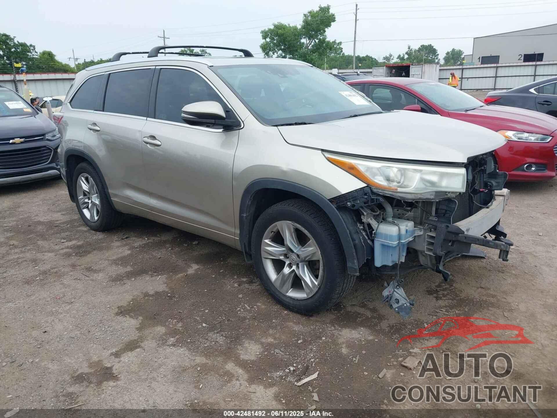 TOYOTA HIGHLANDER 2014 - 5TDDKRFH7ES068748