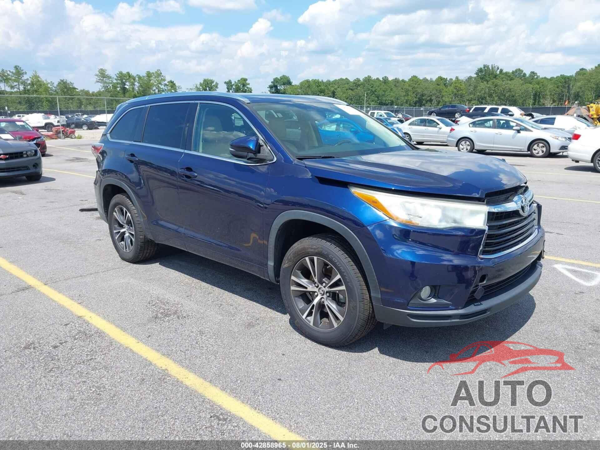 TOYOTA HIGHLANDER 2016 - 5TDKKRFH4GS175976