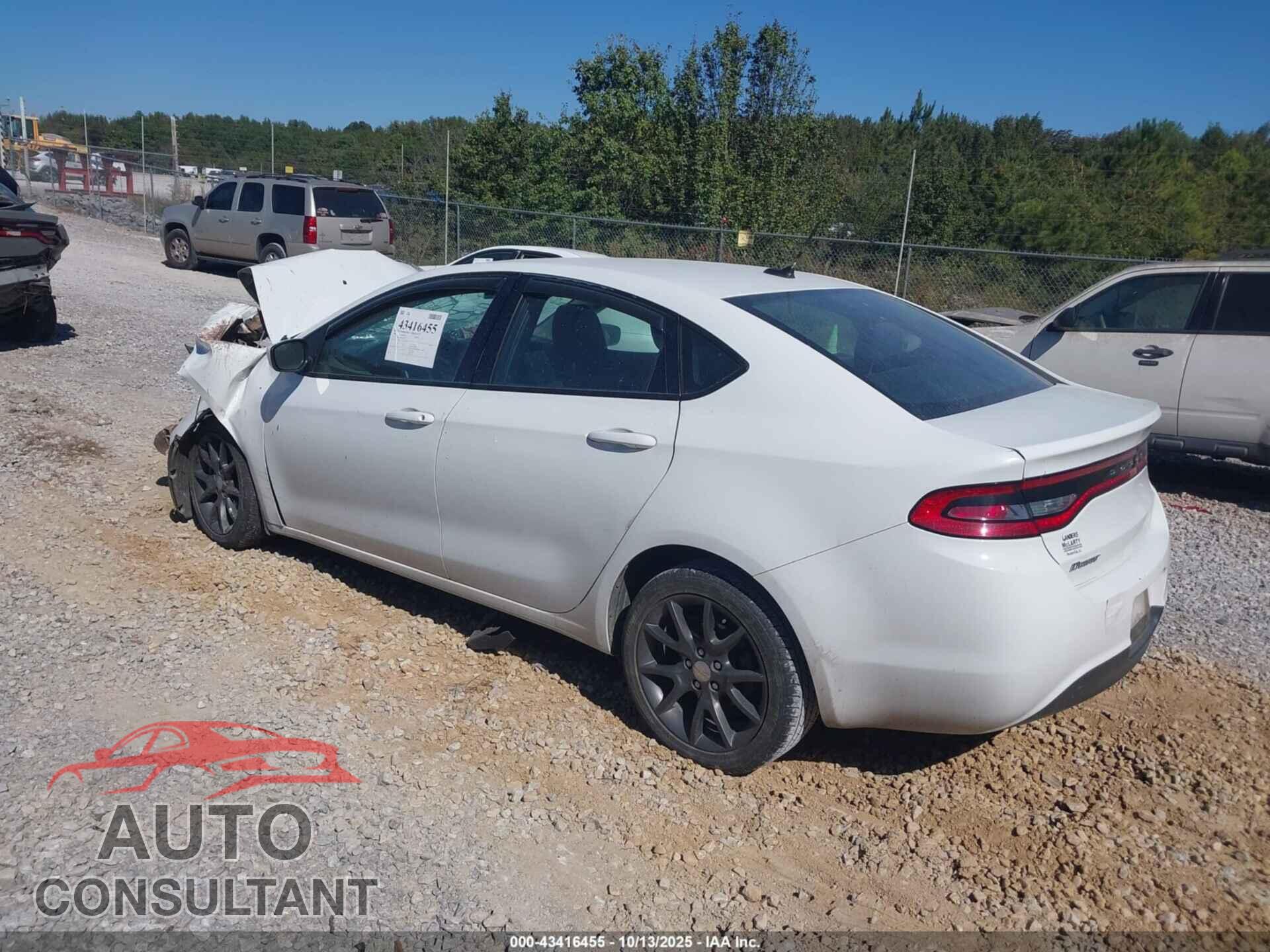 DODGE DART 2015 - 1C3CDFAA0FD433710