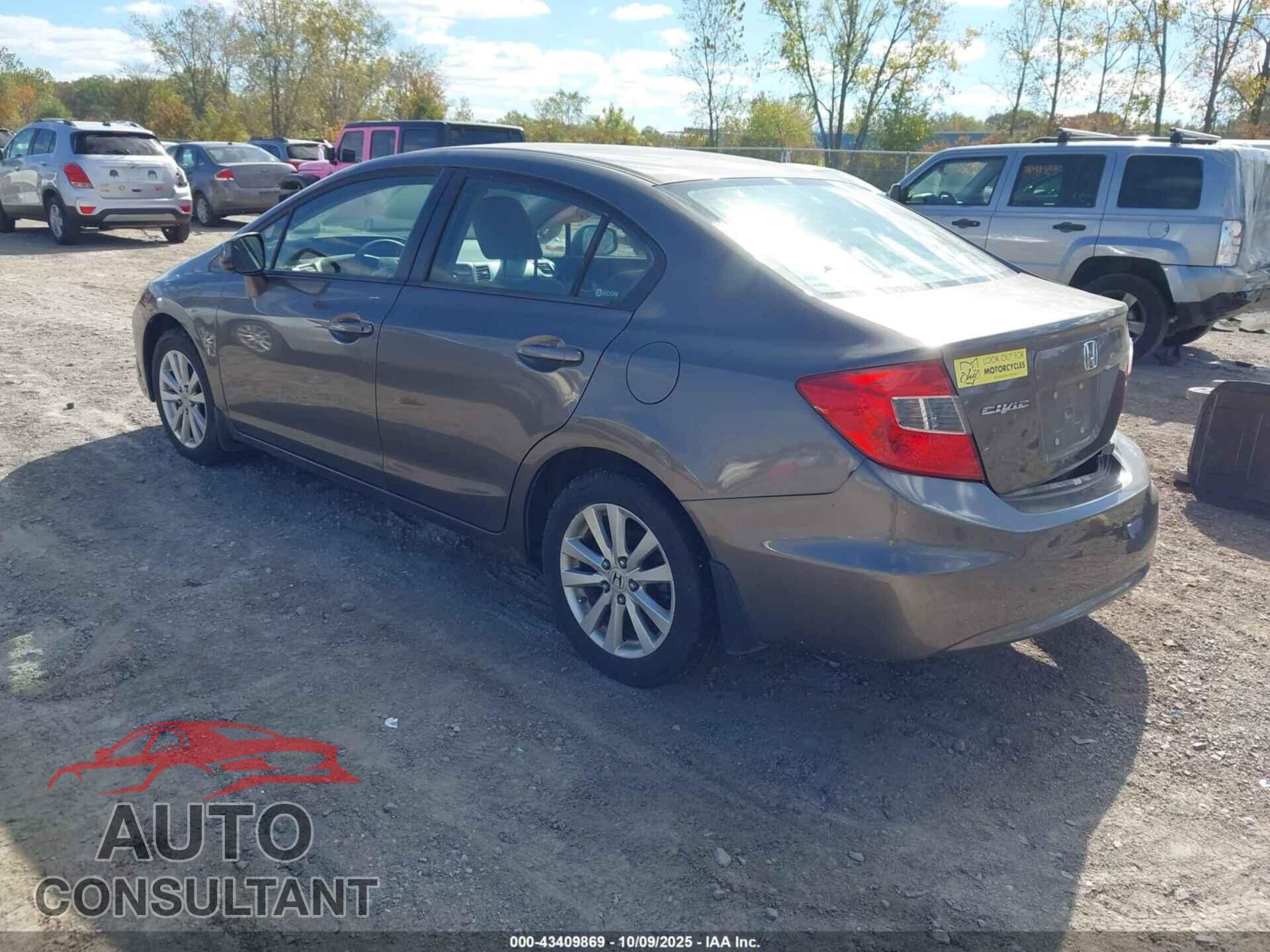HONDA CIVIC 2012 - 19XFB2F89CE087339