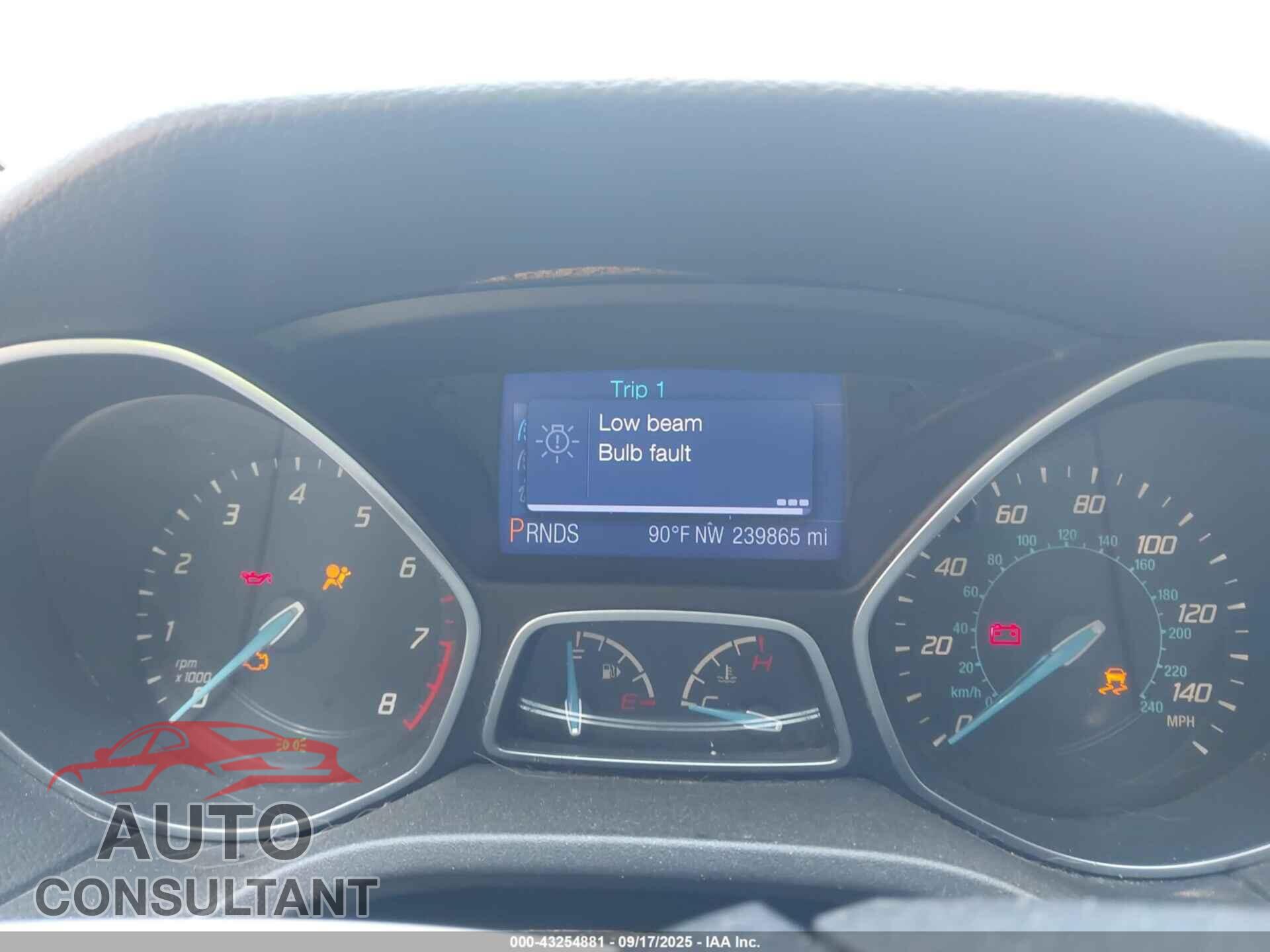 FORD FOCUS 2013 - 1FADP3F2XDL124682
