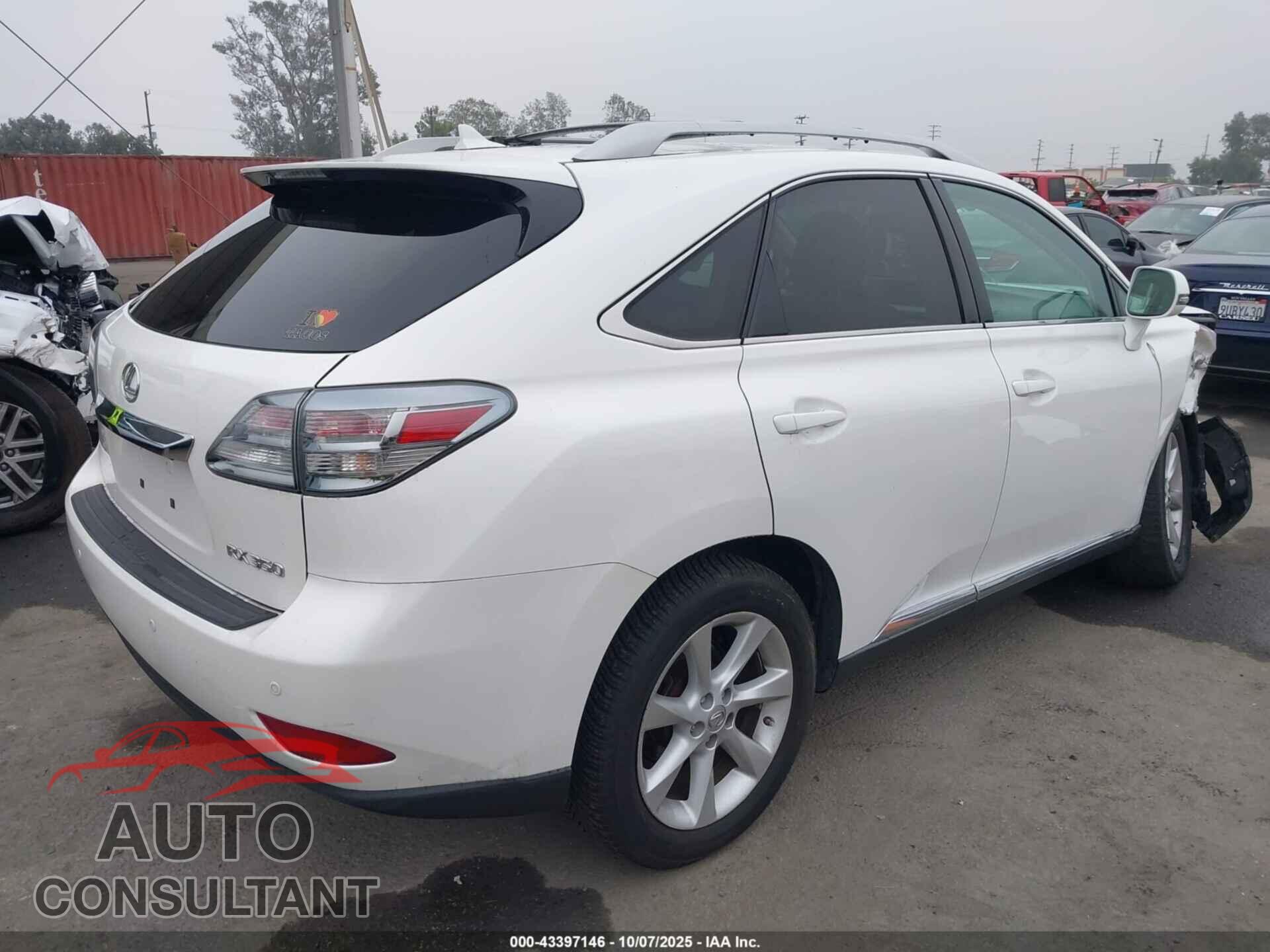 LEXUS RX 350 2012 - 2T2ZK1BA8CC080280