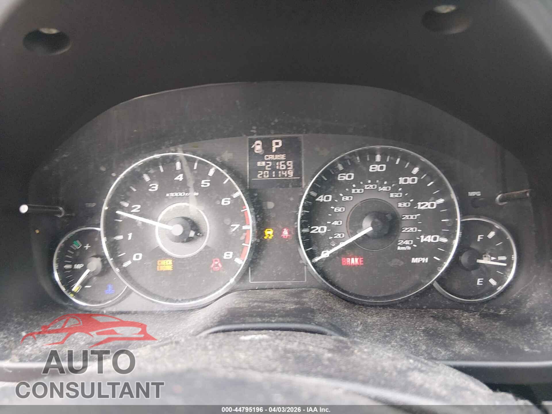 SUBARU OUTBACK 2011 - 4S4BRBLC8B3398913