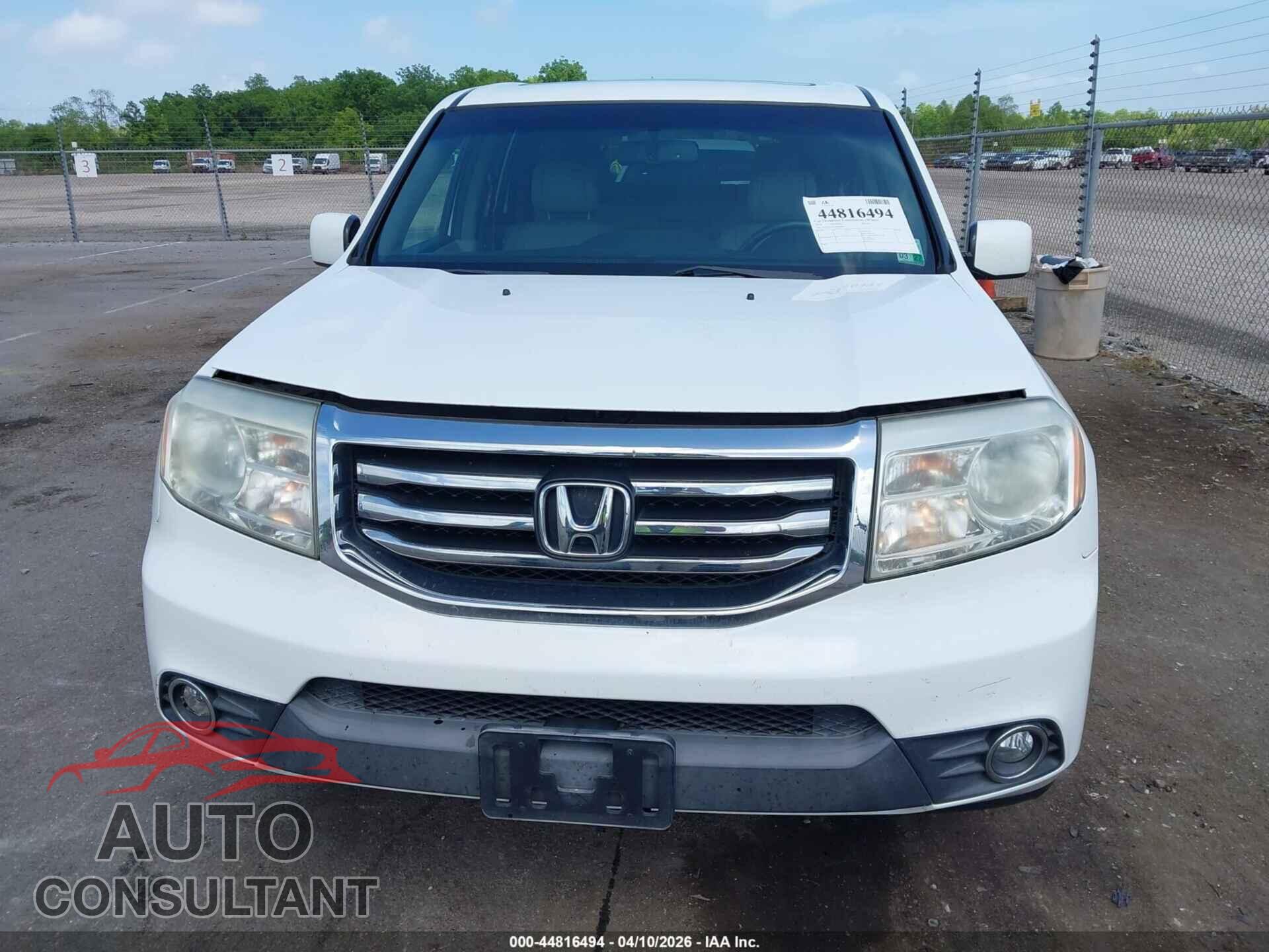 HONDA PILOT 2012 - 5FNYF3H57CB014700