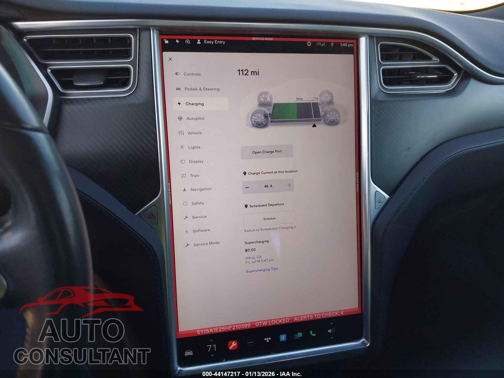 TESLA MODEL S 2017 - 5YJSA1E25HF210399