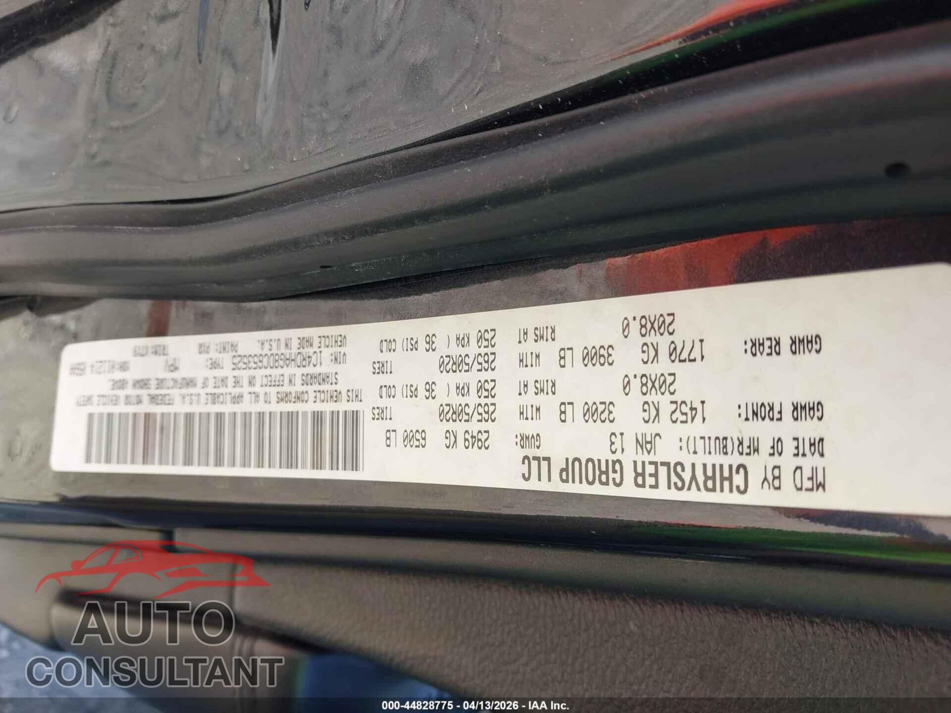 DODGE DURANGO 2013 - 1C4RDHAG8DC653525