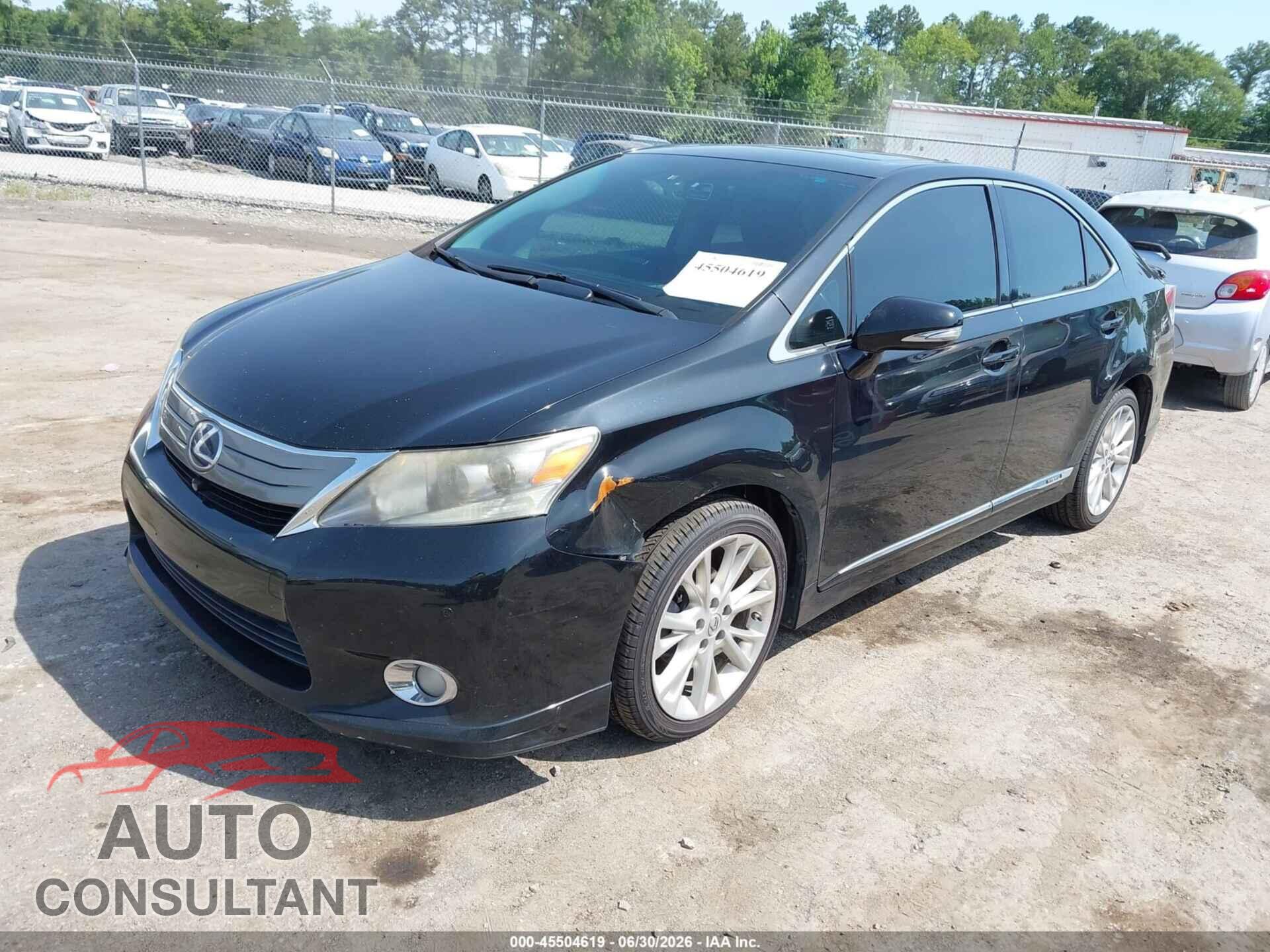 LEXUS HS 250H 2010 - JTHBB1BA9A2034487