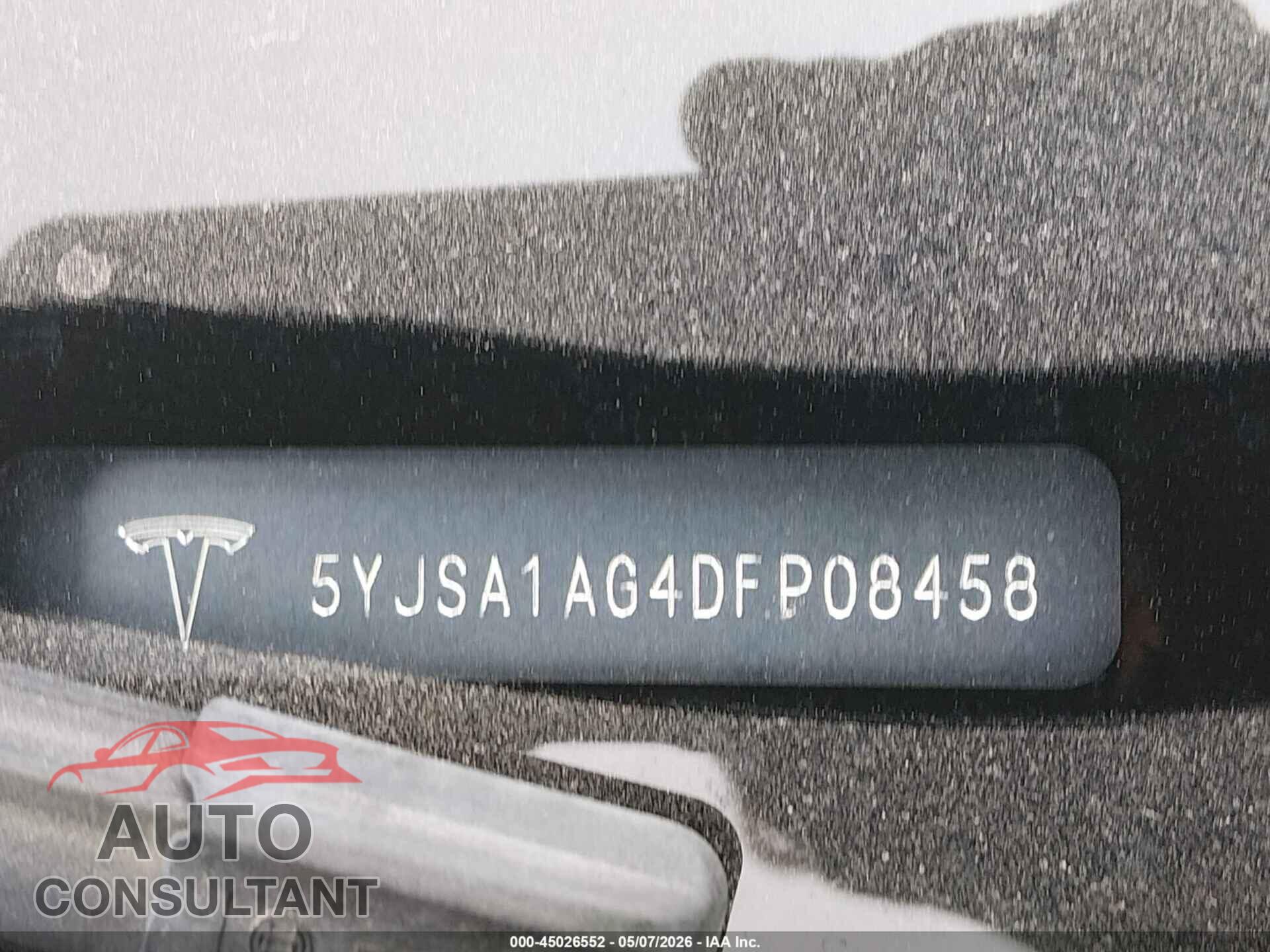 TESLA MODEL S 2013 - 5YJSA1AG4DFP08458