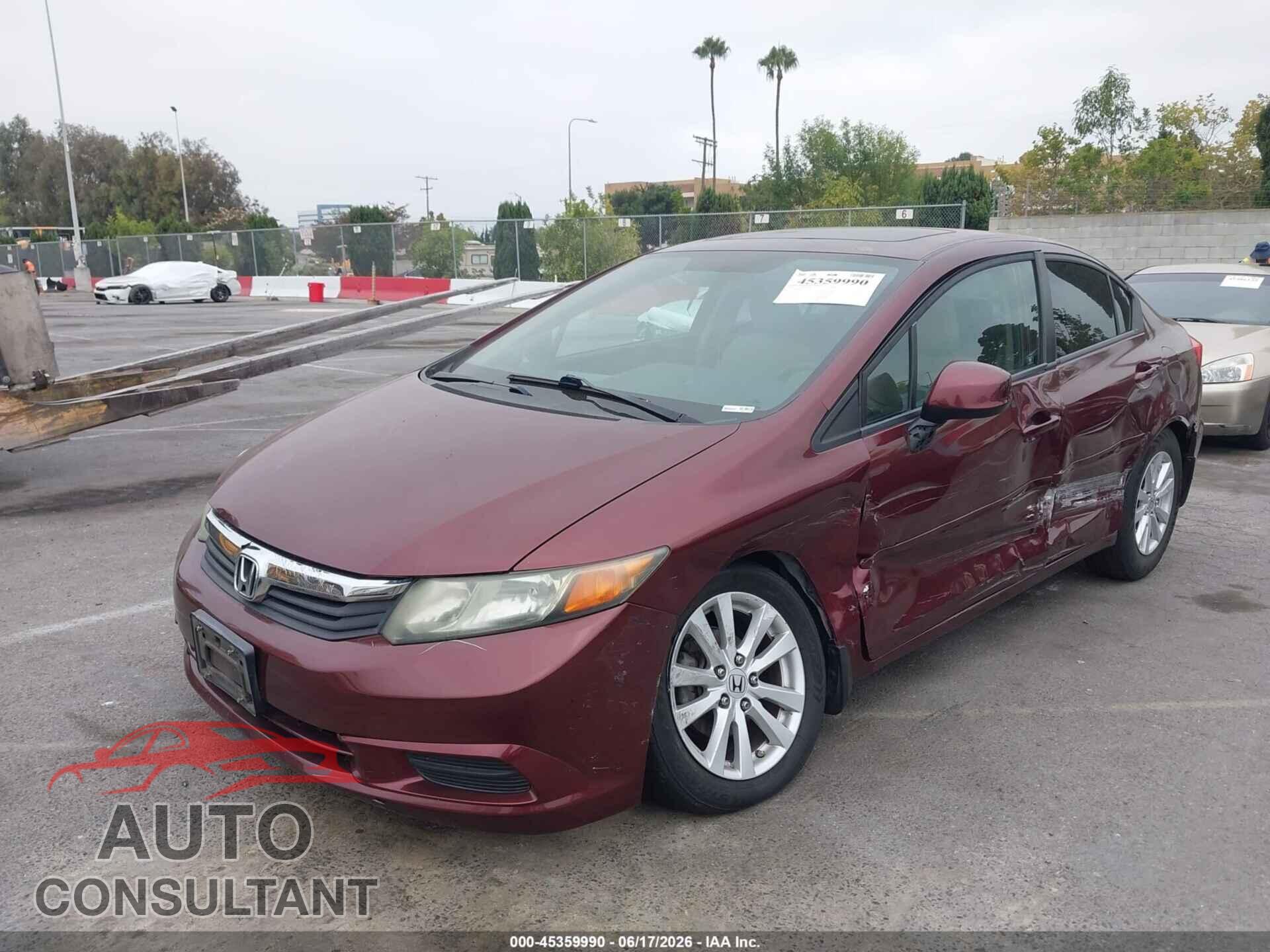 HONDA CIVIC 2012 - 2HGFB2F90CH543436