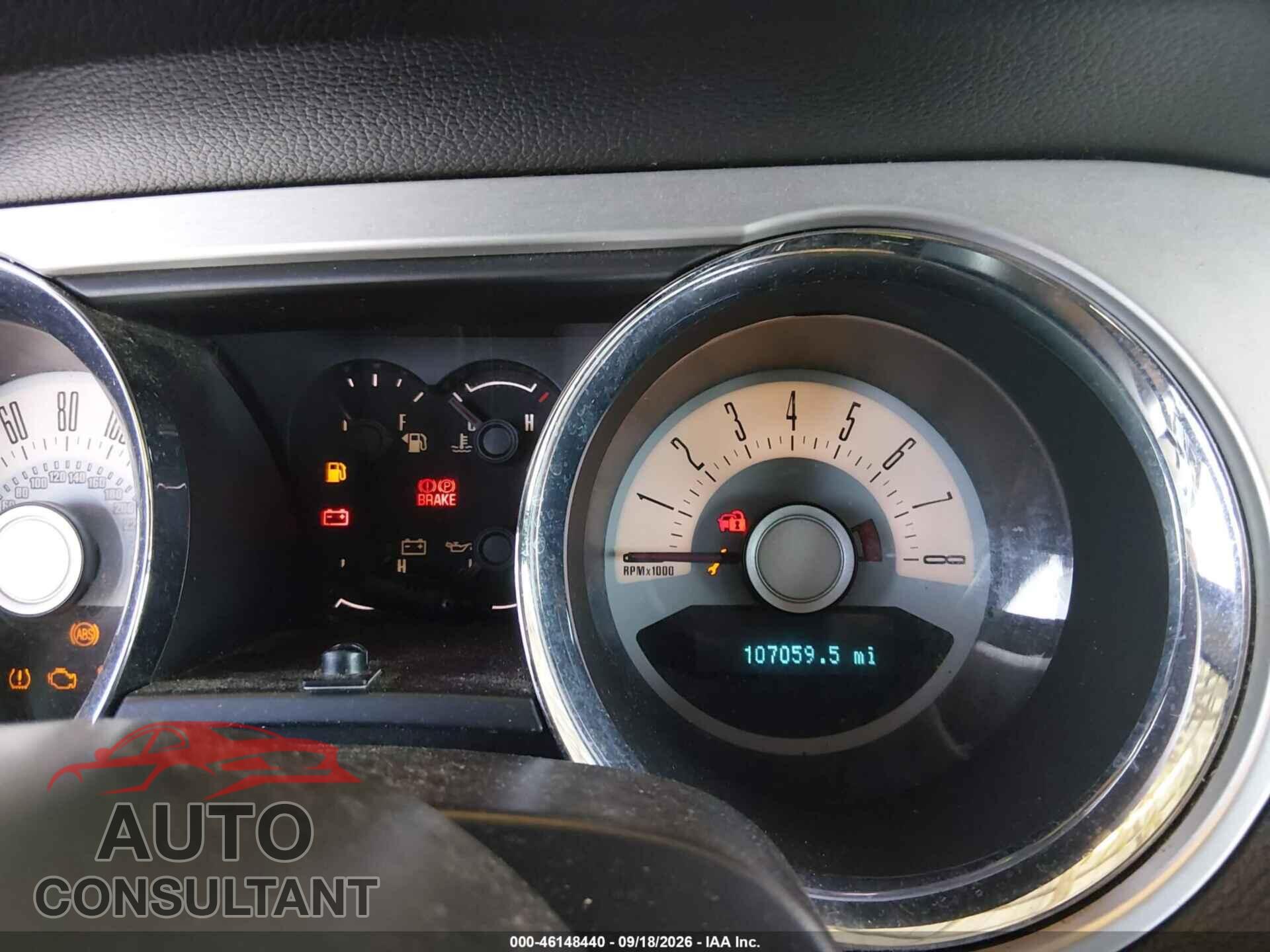 FORD MUSTANG 2012 - 1ZVBP8EM0C5282952